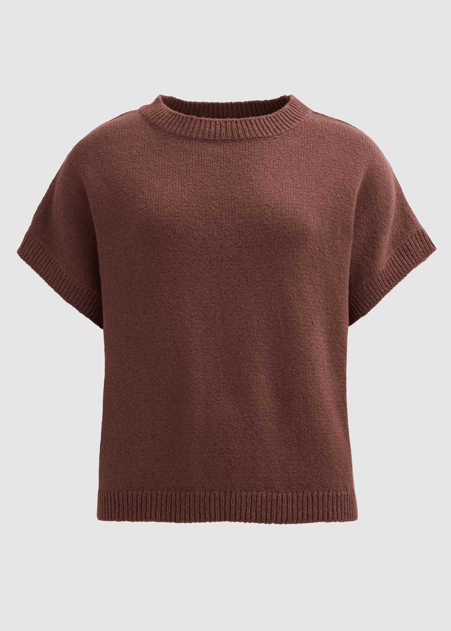 people-wear-organic-boucl-strick-pullover-kurzarm-kastanie-1.jpeg Boucléstrick-Pullover Kurzarm Kastanie
