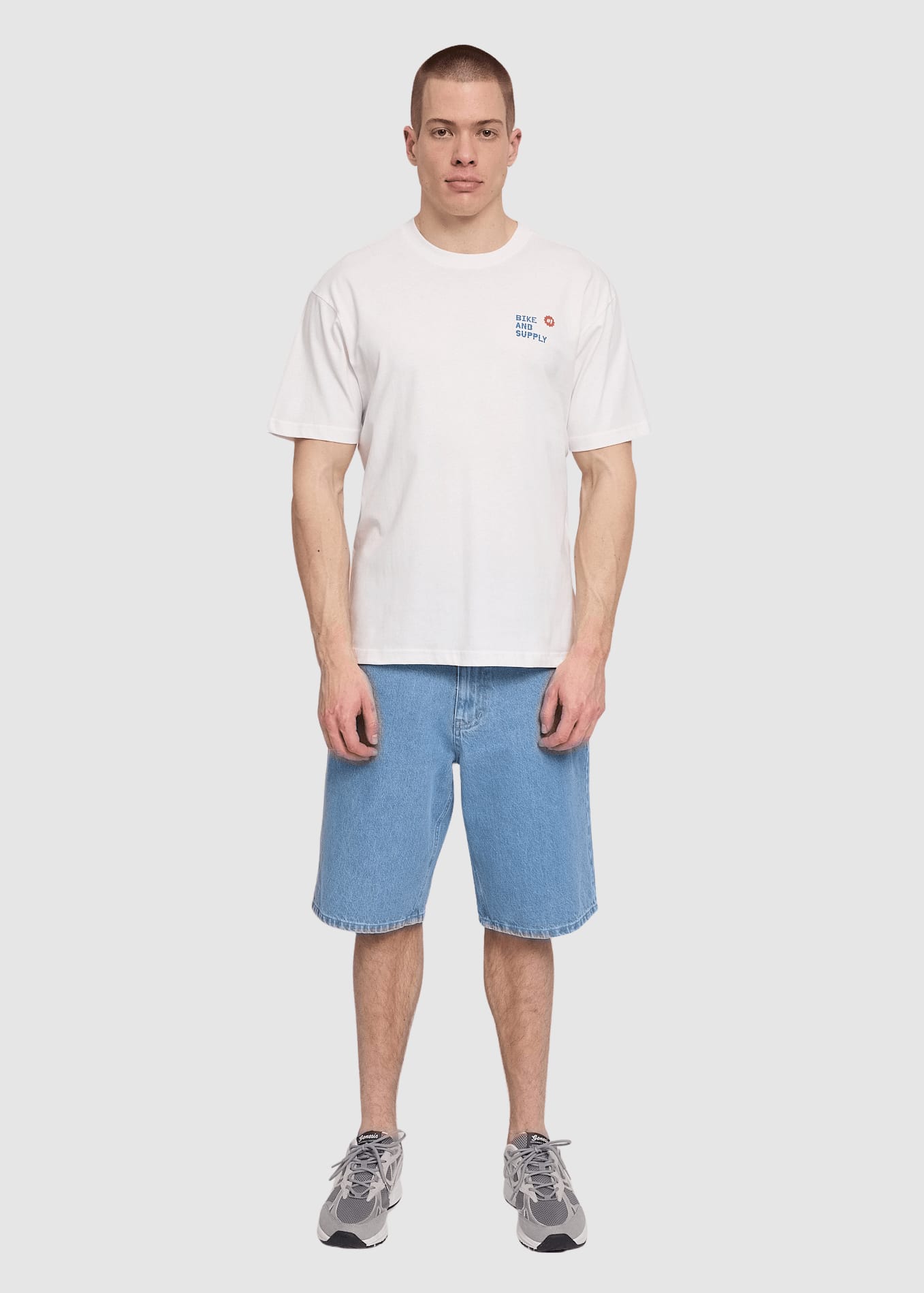 Back Print Theme T-Shirt Offwhite Bike Shop Back Print Theme T-Shirt Offwhite Bike Shop