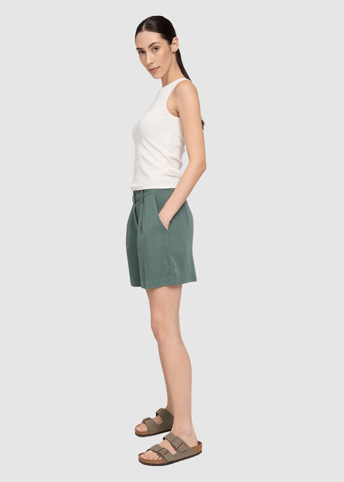 Pleated Viscose Shorts Bottle