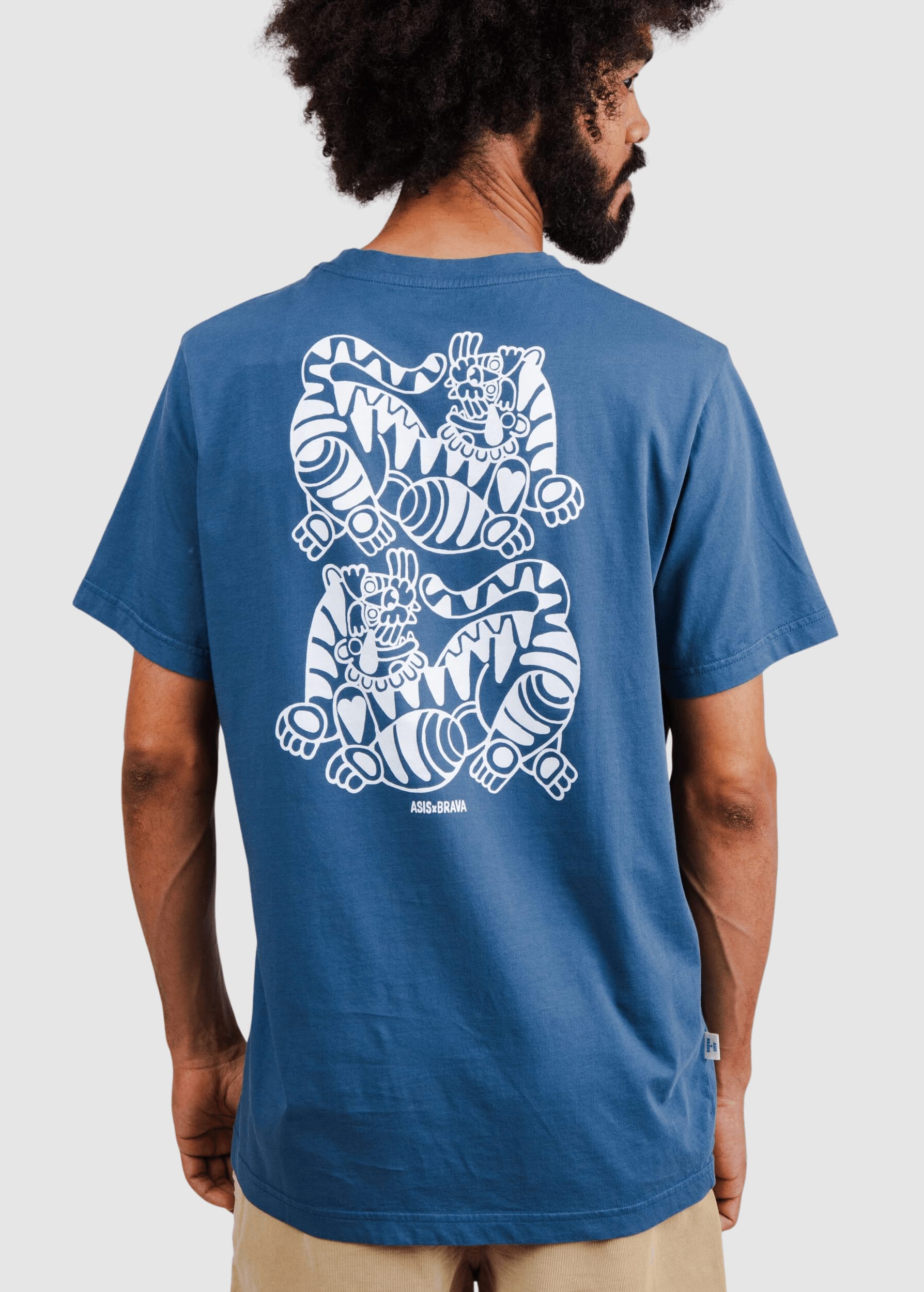 Asis Percales Tigris Regular T-Shirt Blue Asis Percales Tigris Regular T-Shirt Blue