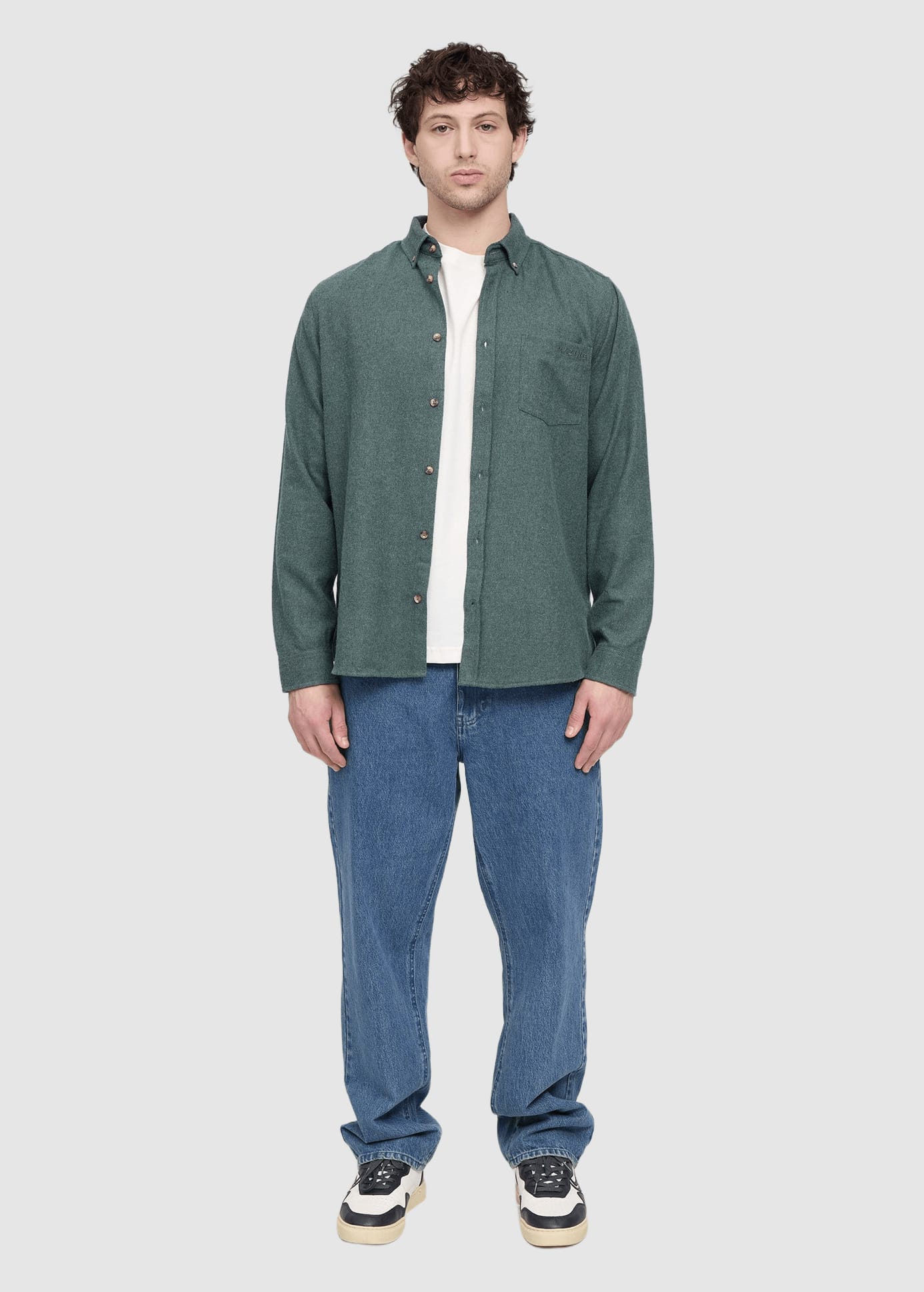 mazine-melange-flannel-shirt-bottle-melange-1.jpeg Melange Flannel Shirt Bottle Melange