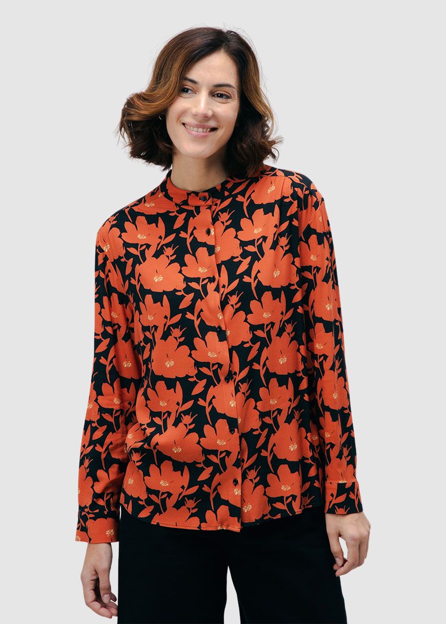 Big Flowers New Boho Blouse Big Flowers New Boho Blouse