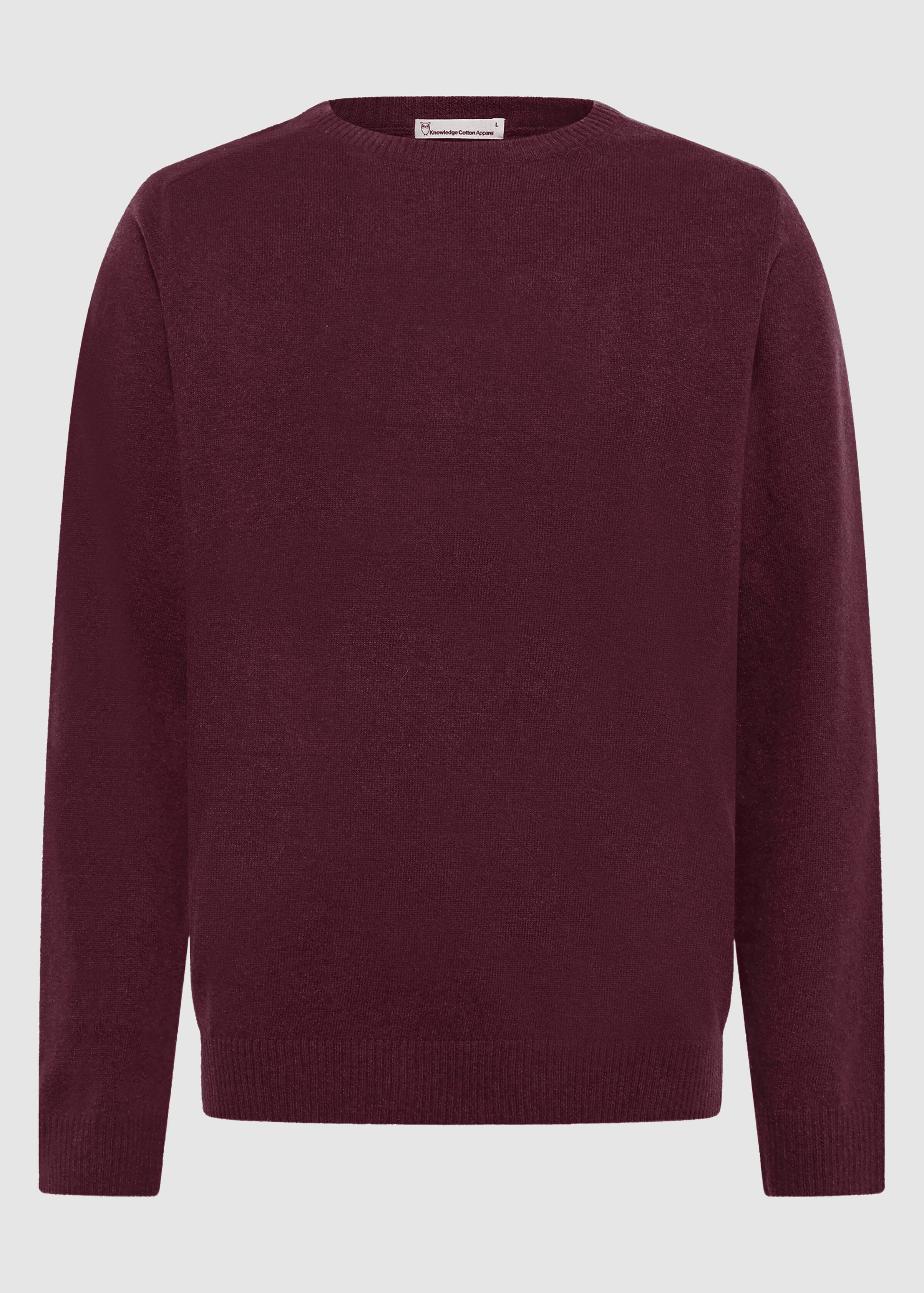 knowledge-cotton-apparel-lambswool-crew-neck-fig-1.jpeg Lambswool Crew Neck Fig