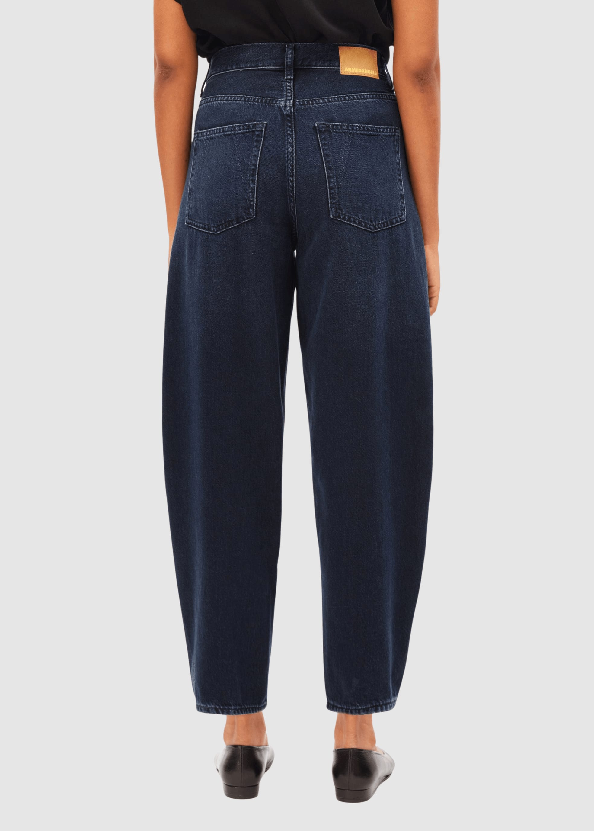 Baarly High Waist Barrel Jean Fluid Ink