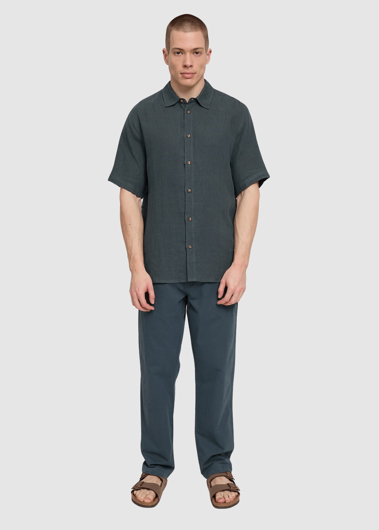 Shortsleeve Linen Shirt Bottle Shortsleeve Linen Shirt Bottle