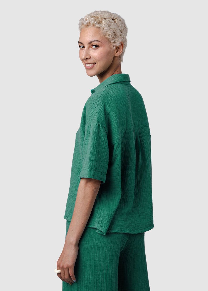 Bubble Oversized Cropped Blouse Bubble Oversized Cropped Blouse