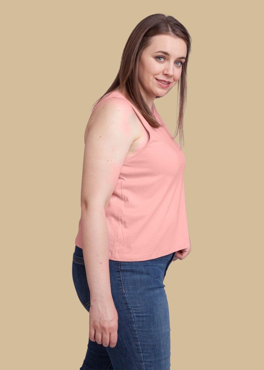 Cropped Oversized Tanktop Woman Cropped Oversized Tanktop Woman