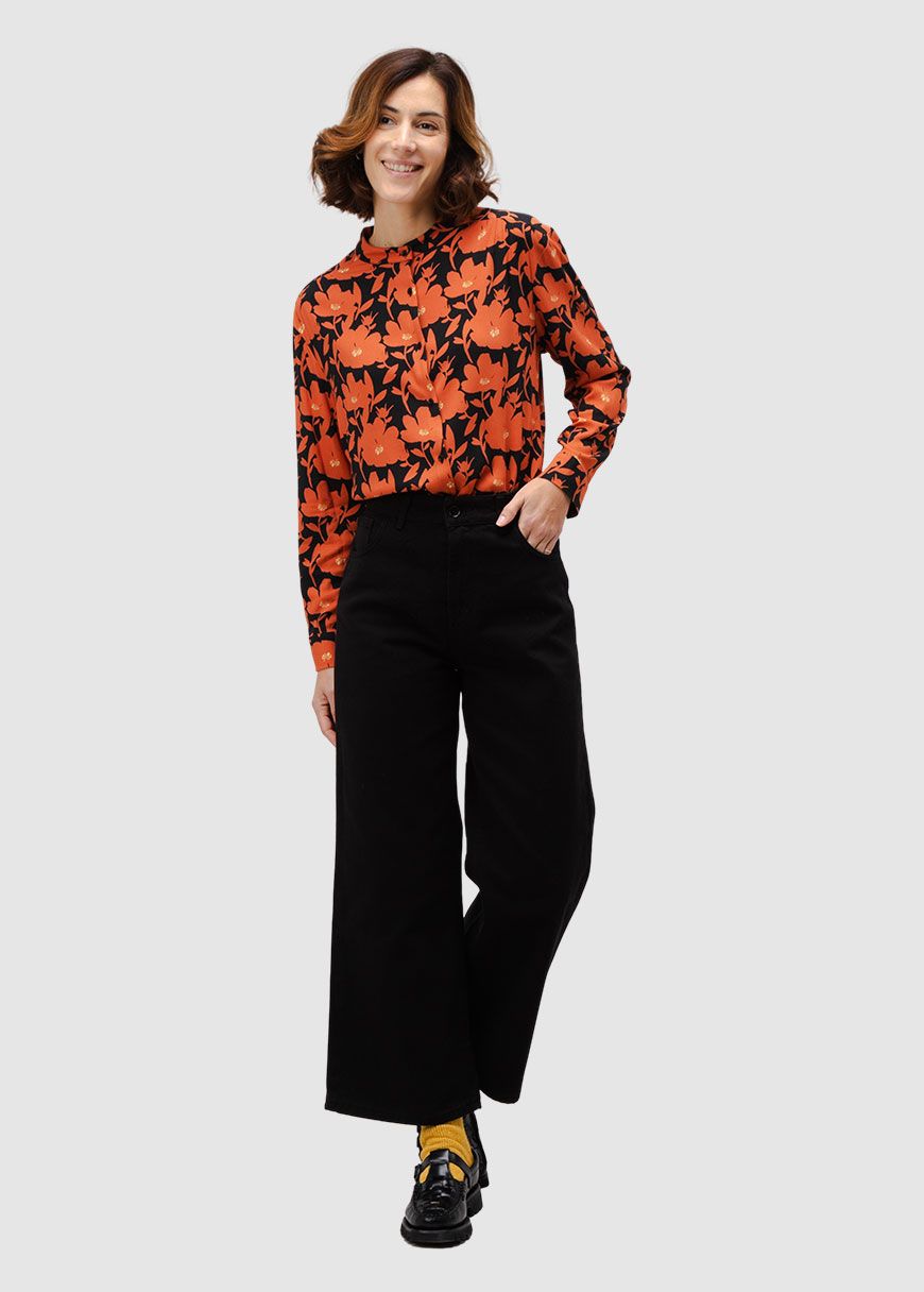 Big Flowers New Boho Blouse Big Flowers New Boho Blouse