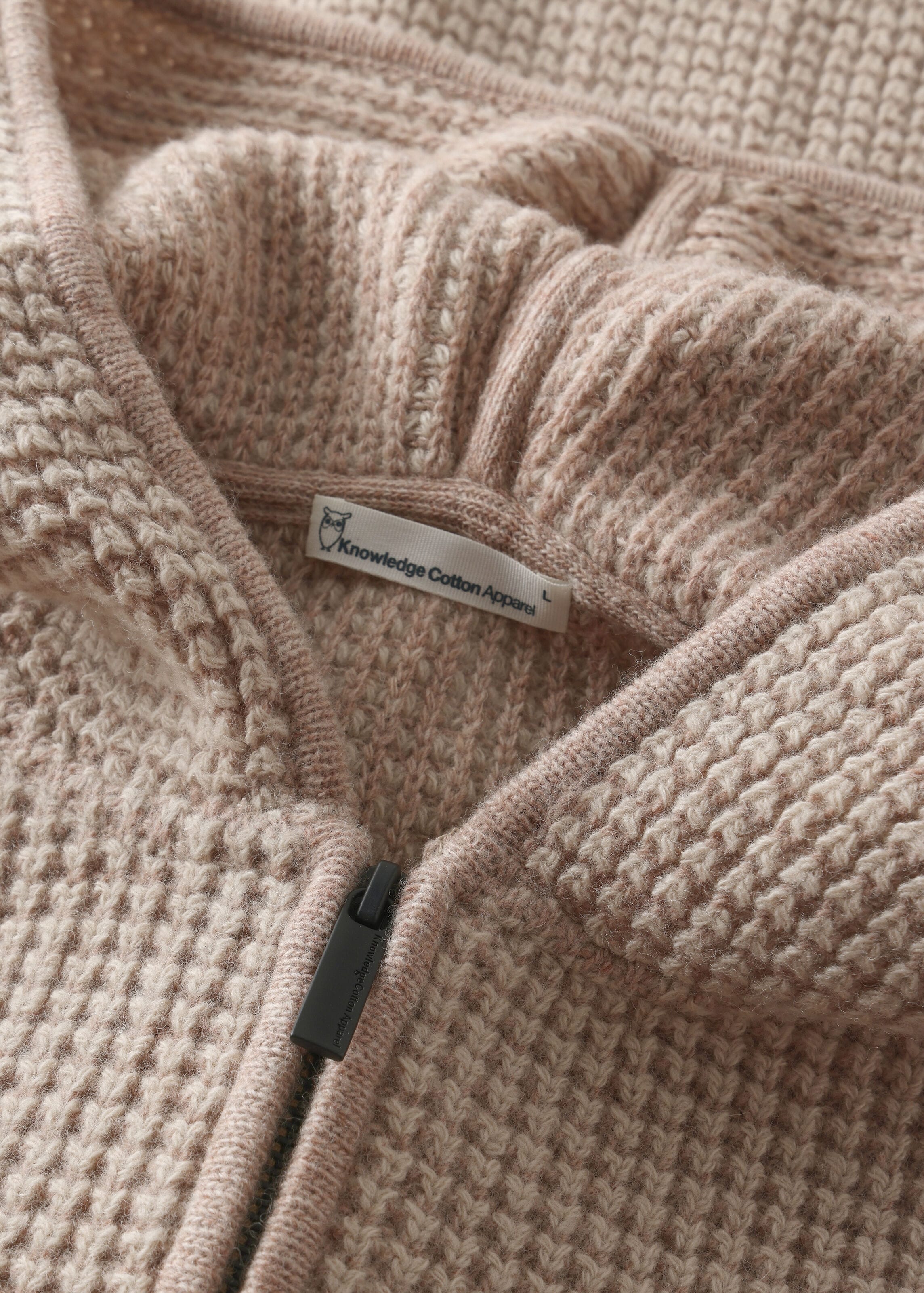 Lambswool Zip Hoodie Kelp Melange