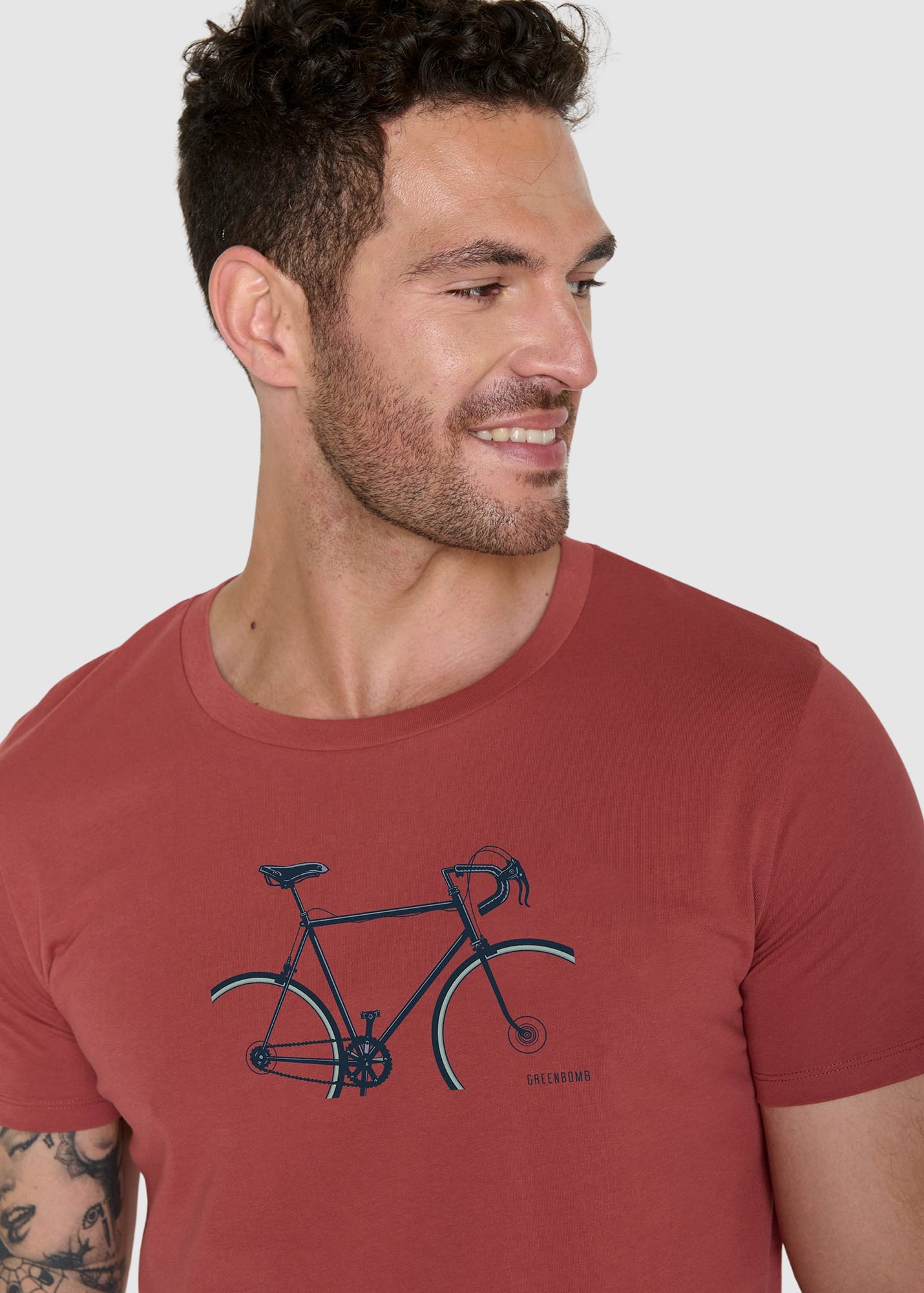 Bike Crop Guide T-Shirt Sunset Red Bike Crop Guide T-Shirt Sunset Red