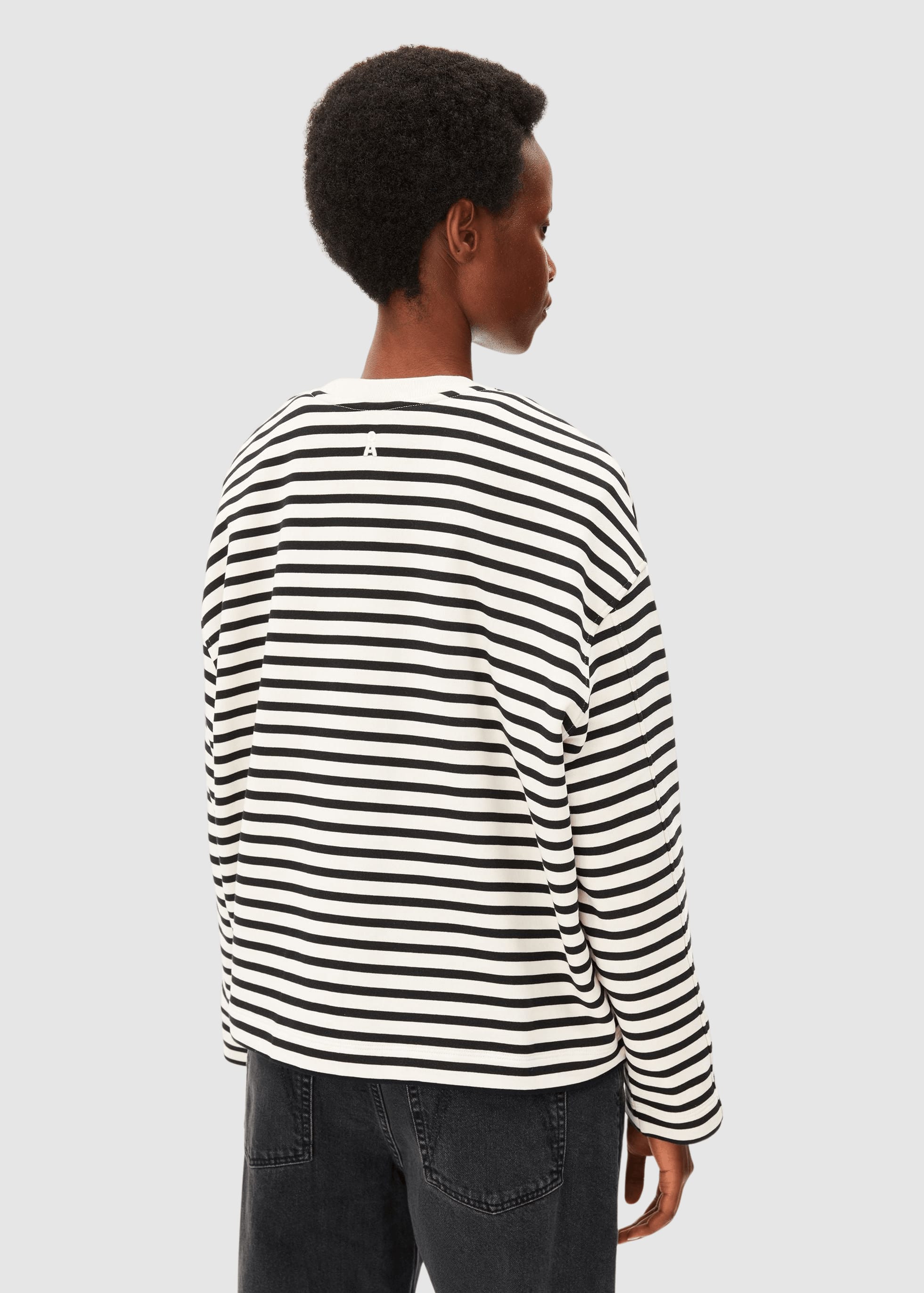 Frankaa Maarlen Stripe Sweat Undyed Black