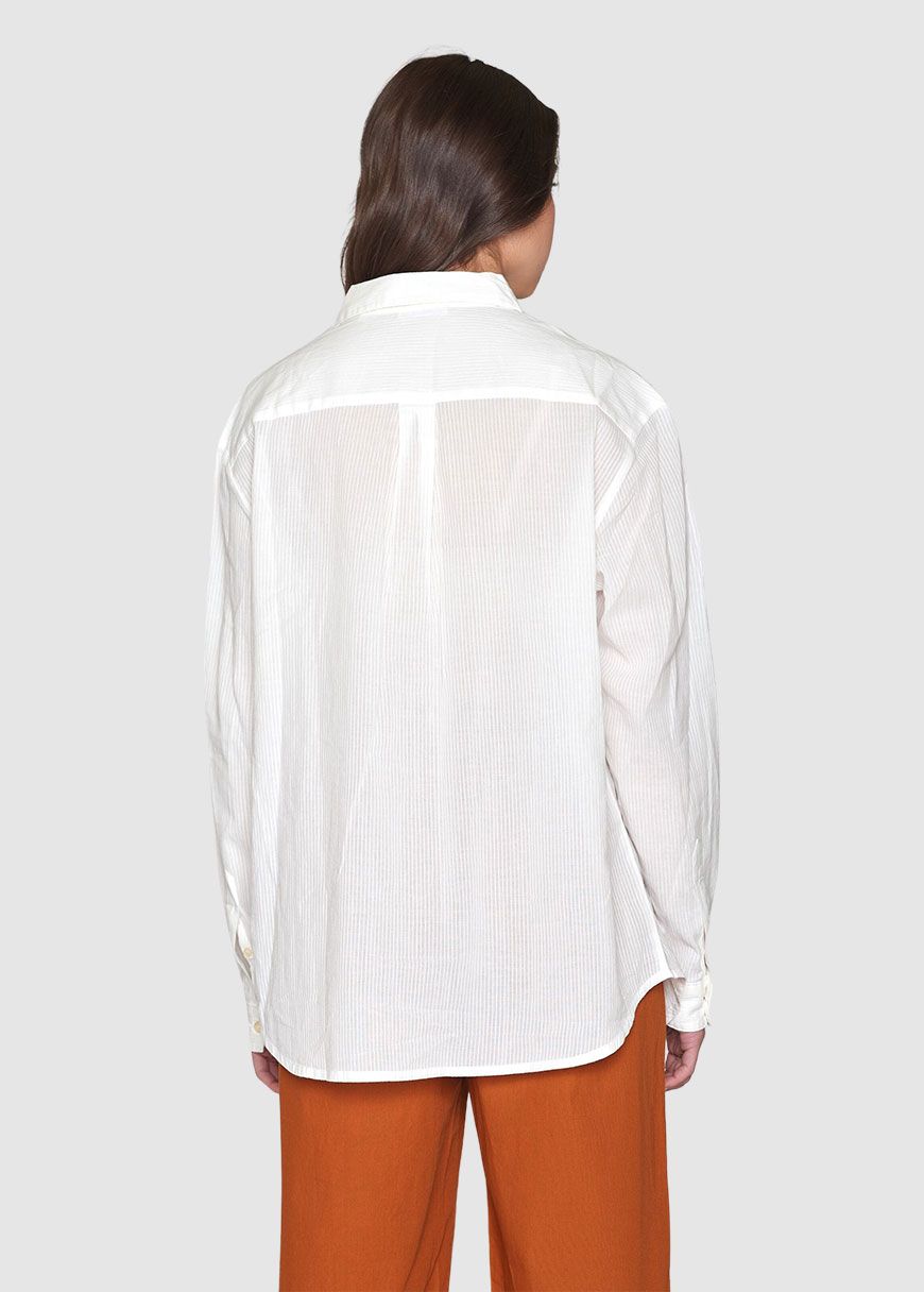 Loose Stripe Structure Shirt