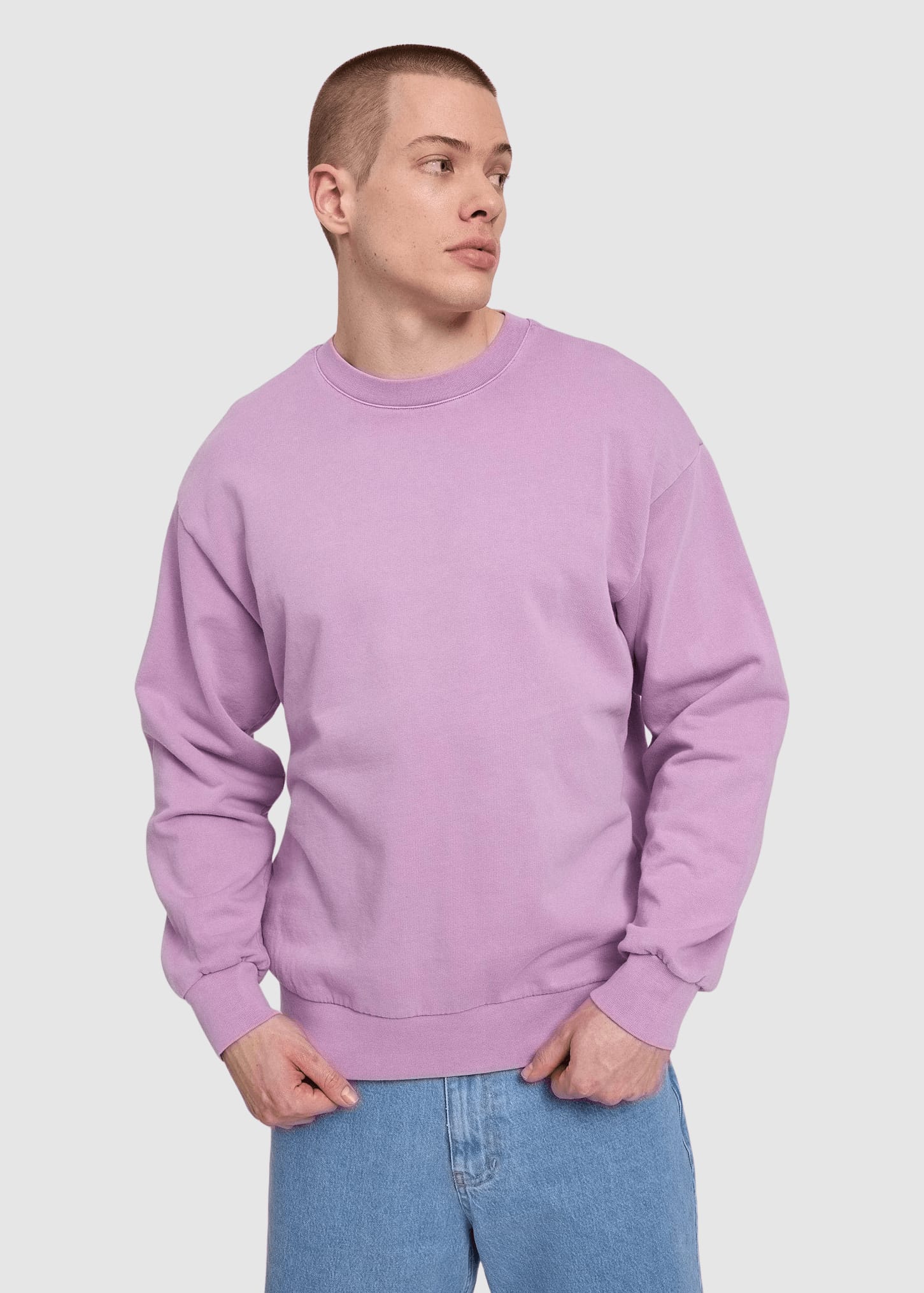 Genderless Natural Dye Sweatshirt Natural Dye Orchid