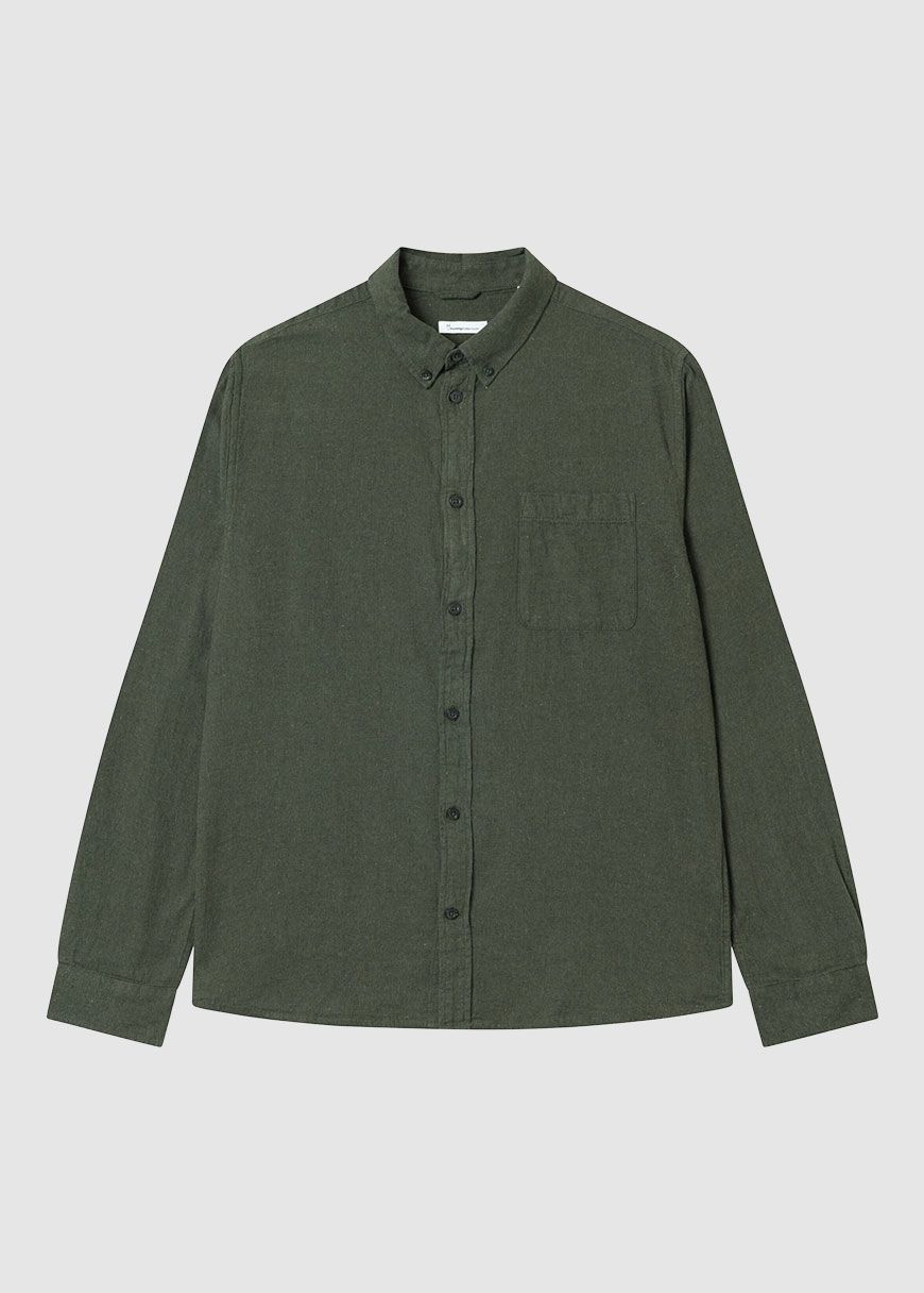 Regular Fit Melangé Flannel Shirt Regular Fit Melangé Flannel Shirt
