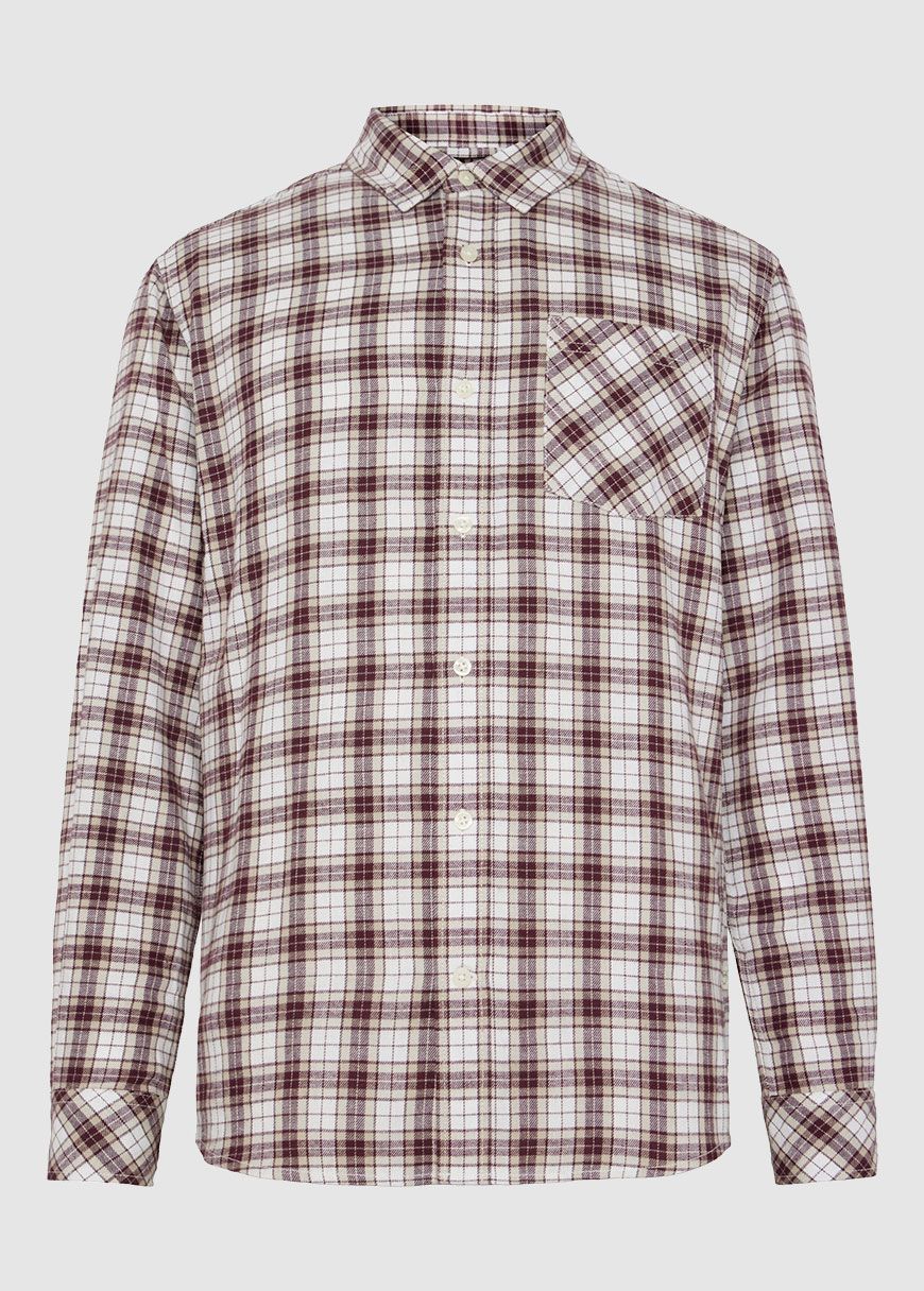 knowledge_cotton_apparel_checked_flannel_shirt_AW_25_KCA_1090150_7025_Red_Check_1_48997ff715 Checked Flannel Shirt