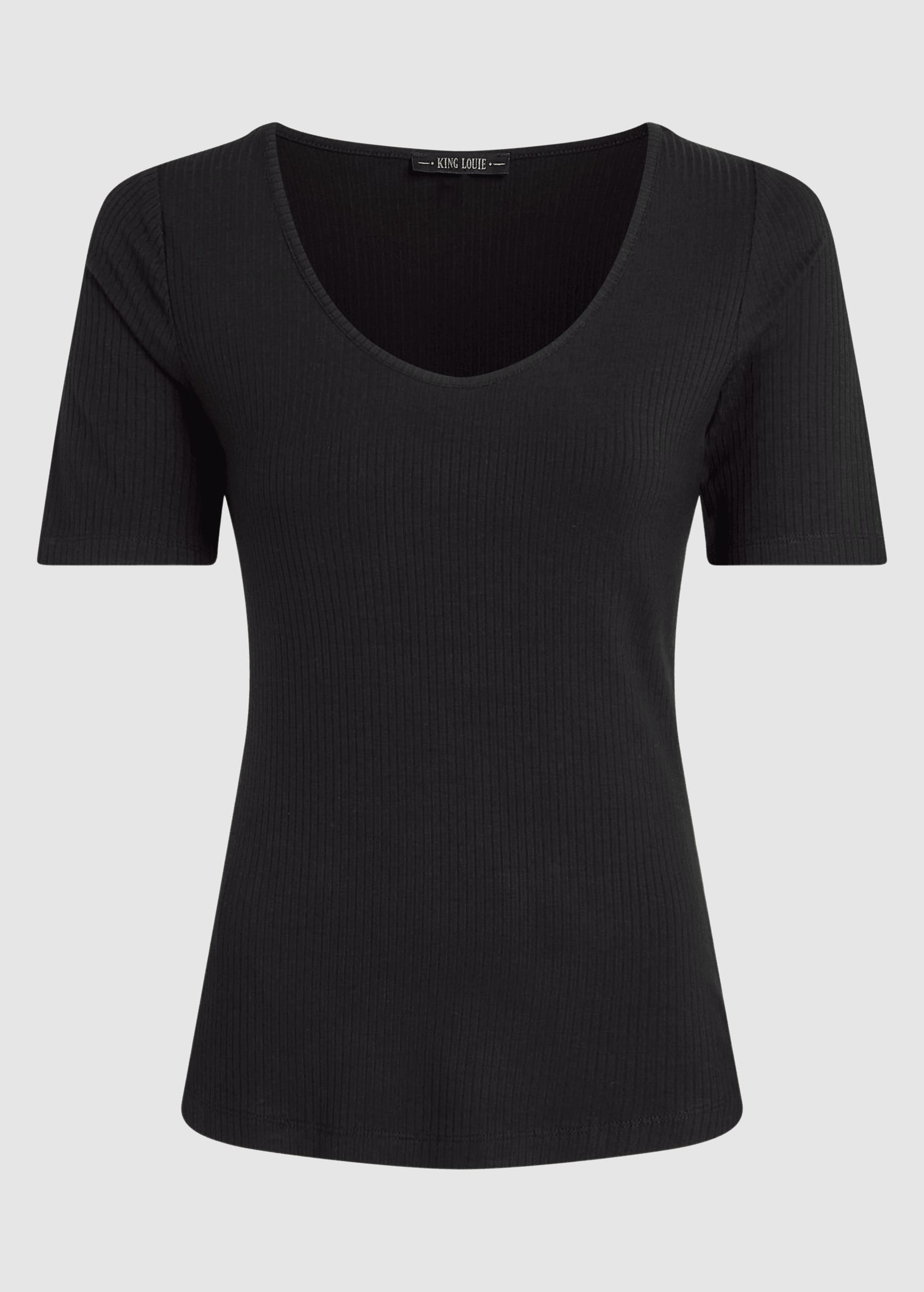 Carice Top Uni Rib Black Carice Top Uni Rib Black