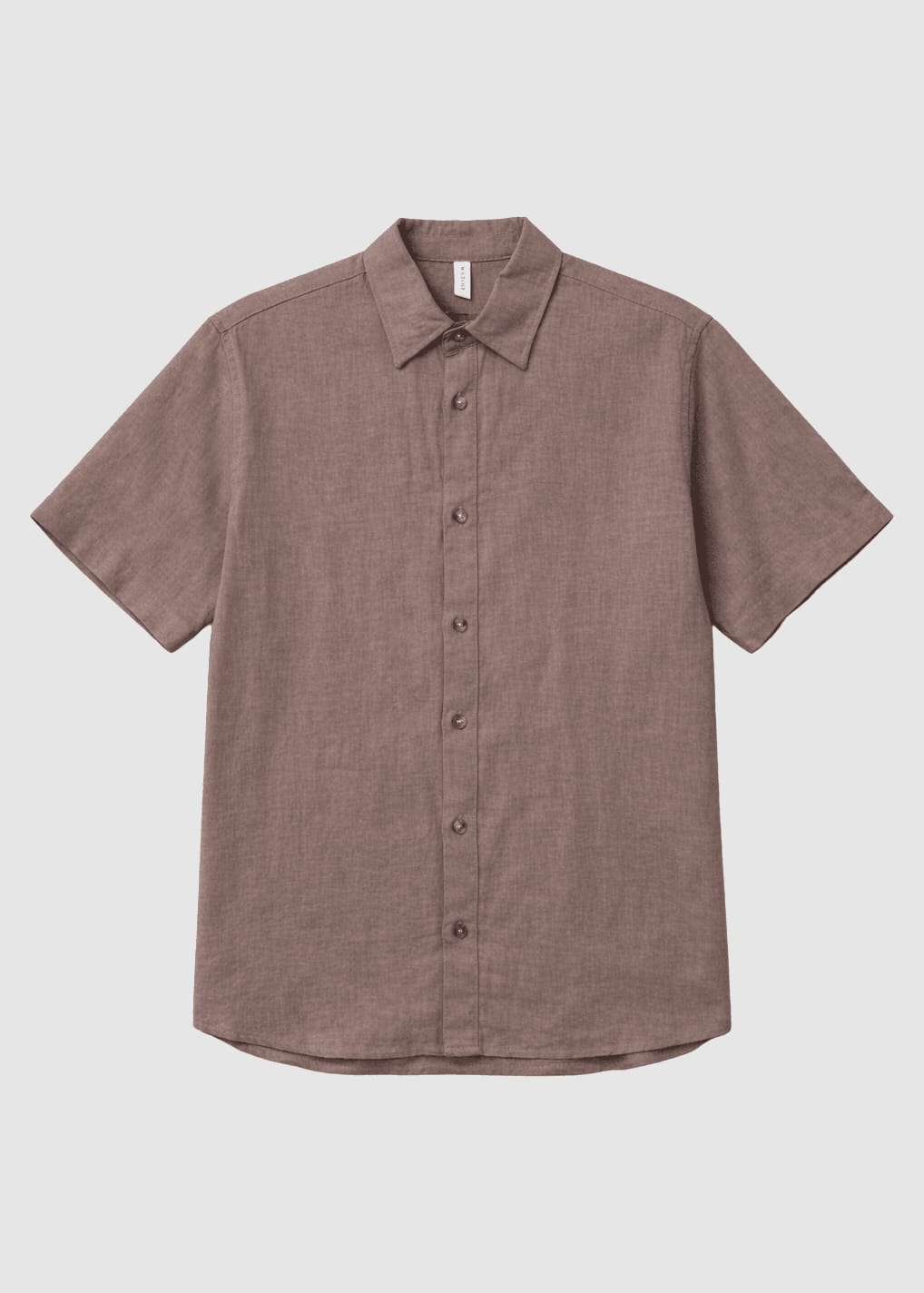 Shortsleeve Linen Shirt Grey Brown Shortsleeve Linen Shirt Grey Brown