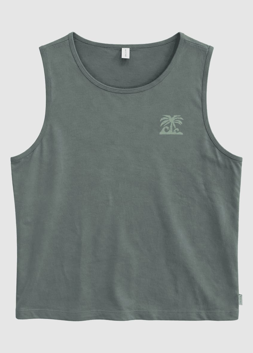 Back Print Tanktop Bottle Palm Back Print Tanktop Bottle Palm