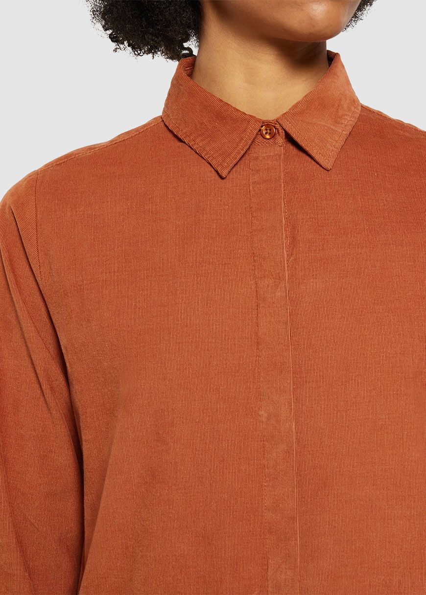 Corduroy Mid Length Shirt Dress Corduroy Mid Length Shirt Dress