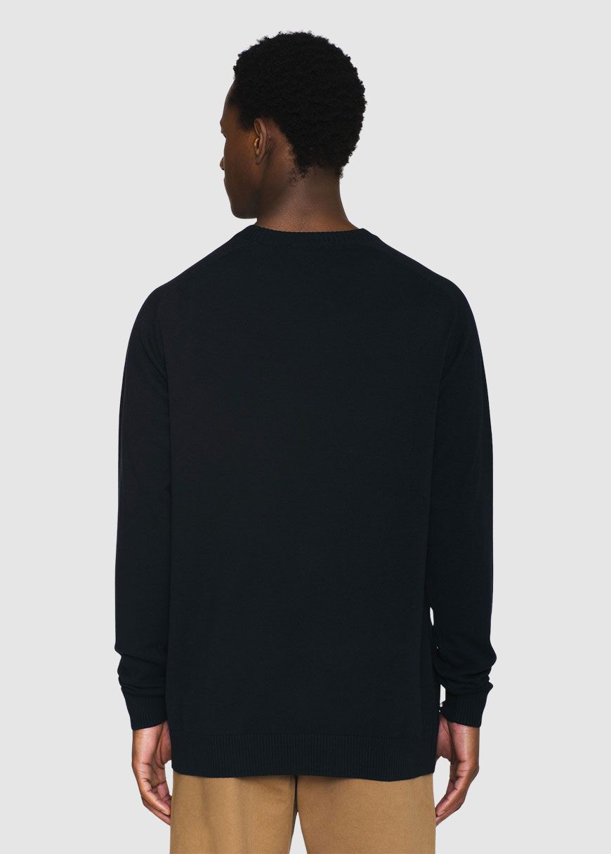 knowledge_cotton_apparel_regular_merino_knit_crew_neck_AW_25_KCA_1080068_1001_Total_Eclipse_2_f0d700cfda Regular Merino Knit Crew Neck