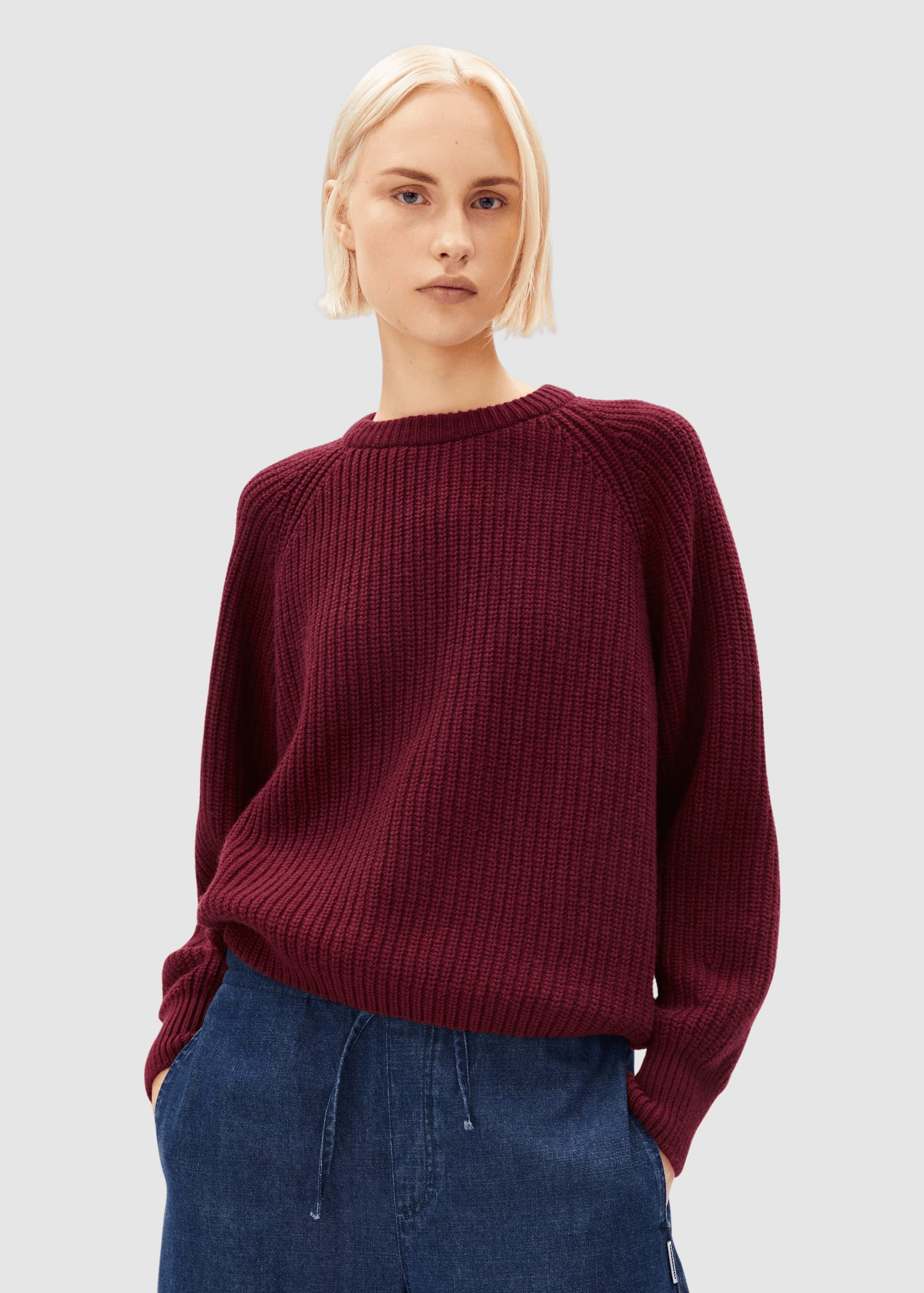 armedangels-rib-knit-sweater-velvet-red-1.jpeg Rib Knit Sweater Velvet Red