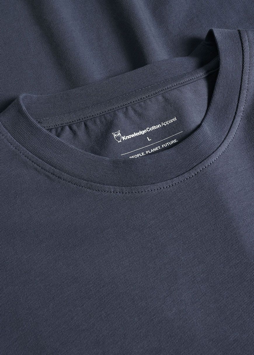 knowledge_cotton_apparel_regular_drop_shoulder_short_sleeve_printed_t_shirt_SS_25_KCA_4010002_1226_Vintage_Indigo_3_713bb3c243 Regular Drop-Shoulder Short Sleeve Printed T-Shirt