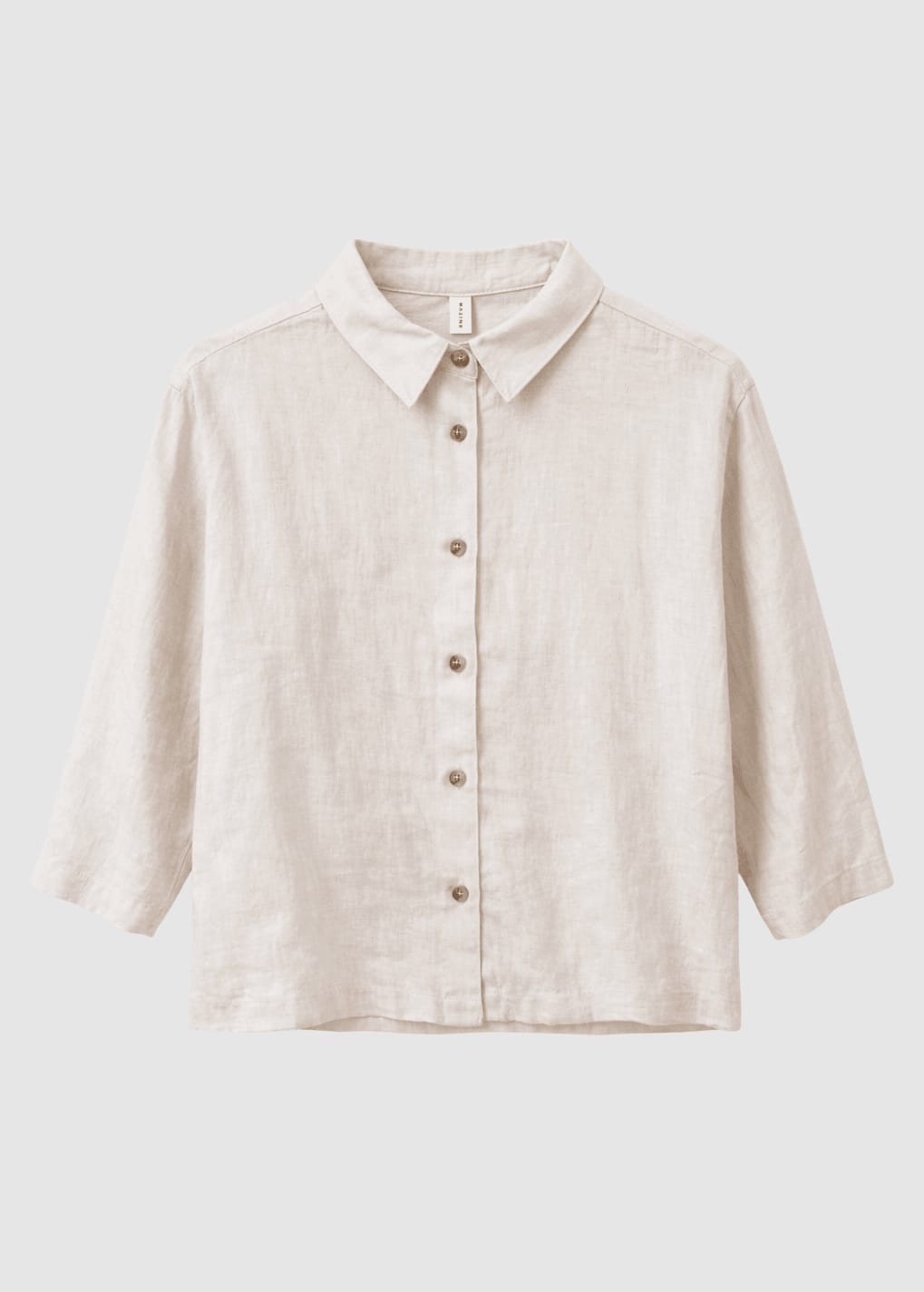3/4 Sleeve Linen Shirt Moon 3/4 Sleeve Linen Shirt Moon