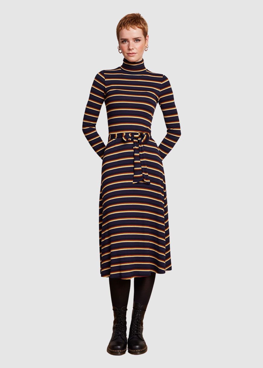 Rollneck Dress Century Stripe Rollneck Dress Century Stripe
