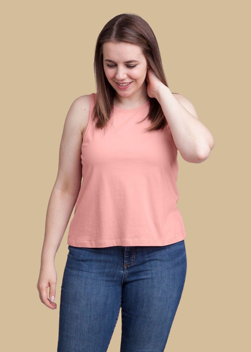 Cropped Oversized Tanktop Woman Cropped Oversized Tanktop Woman