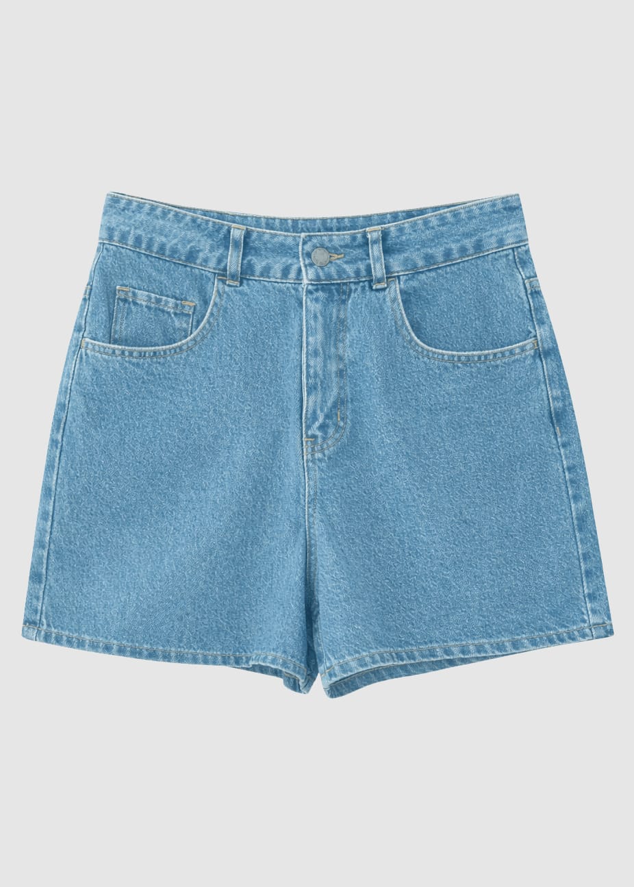Denim Shorts Light Blue Wash Denim Shorts Light Blue Wash