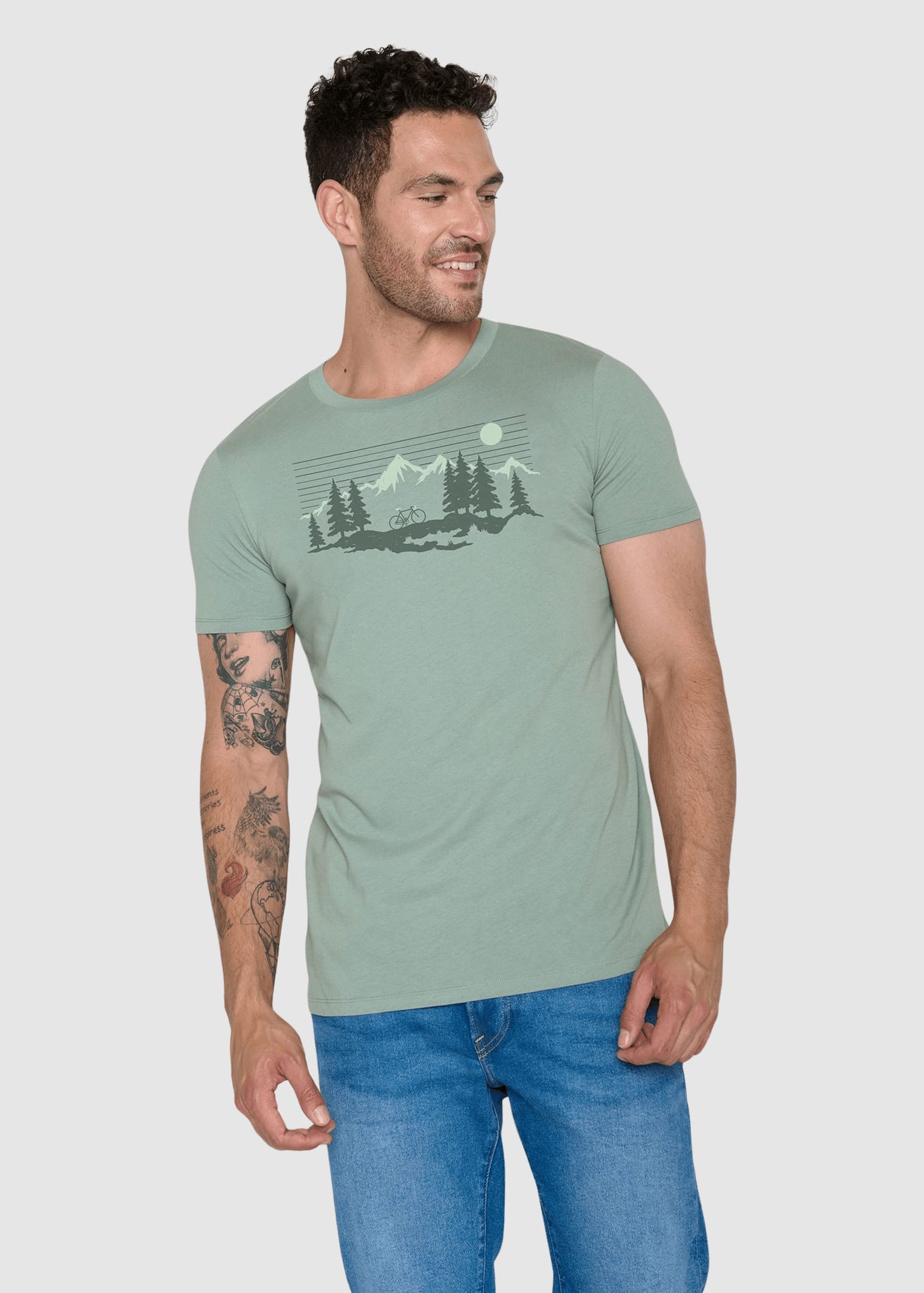 Bike Mountain Pines Guide T-Shirt Soft Sage Bike Mountain Pines Guide T-Shirt Soft Sage