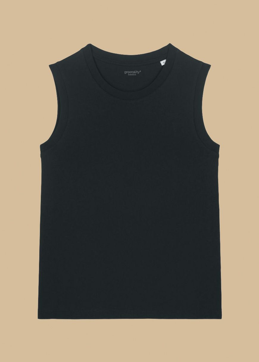 Cropped Tanktop Woman Black