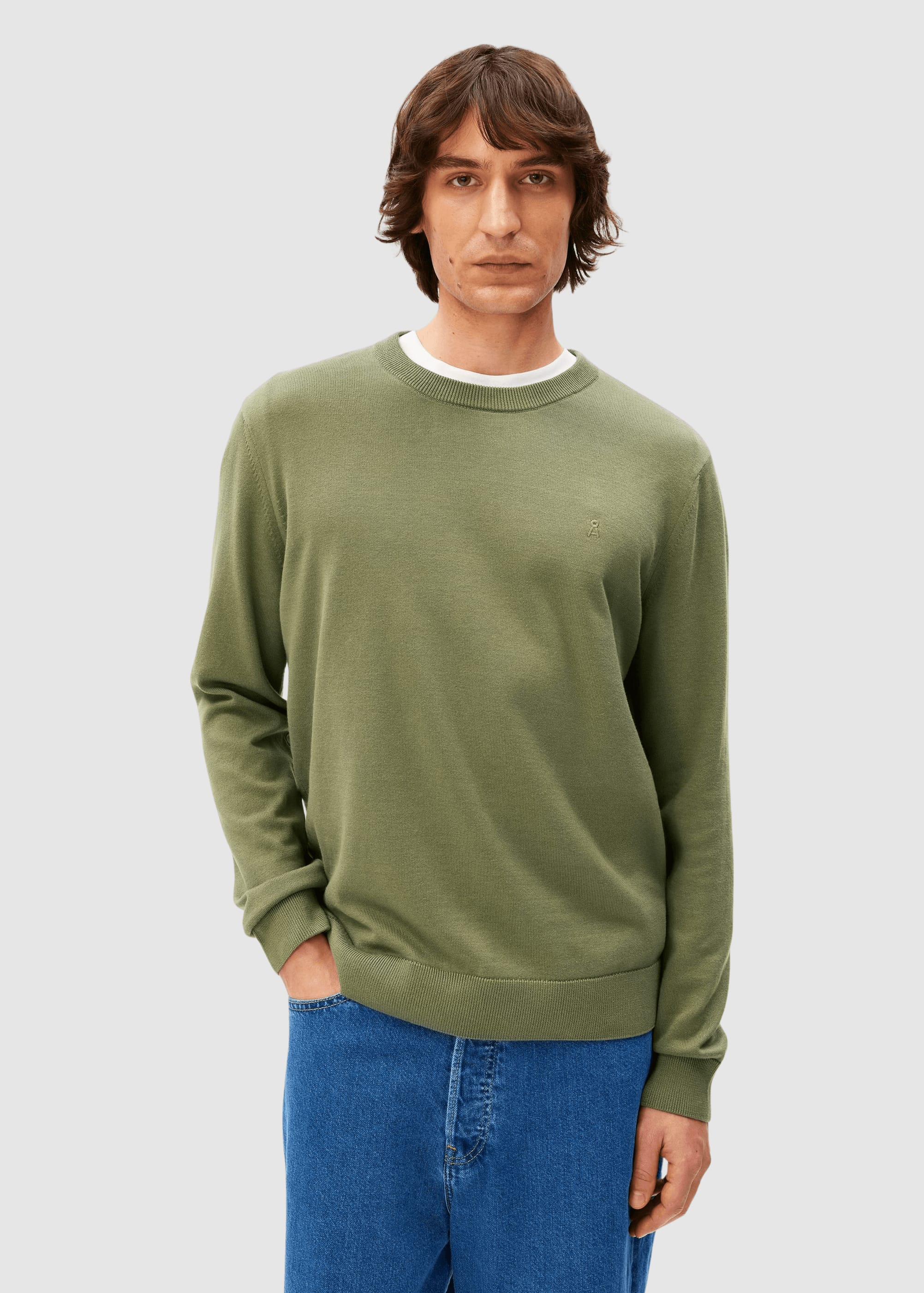Loukaa Knit Sweater Fatigue Green