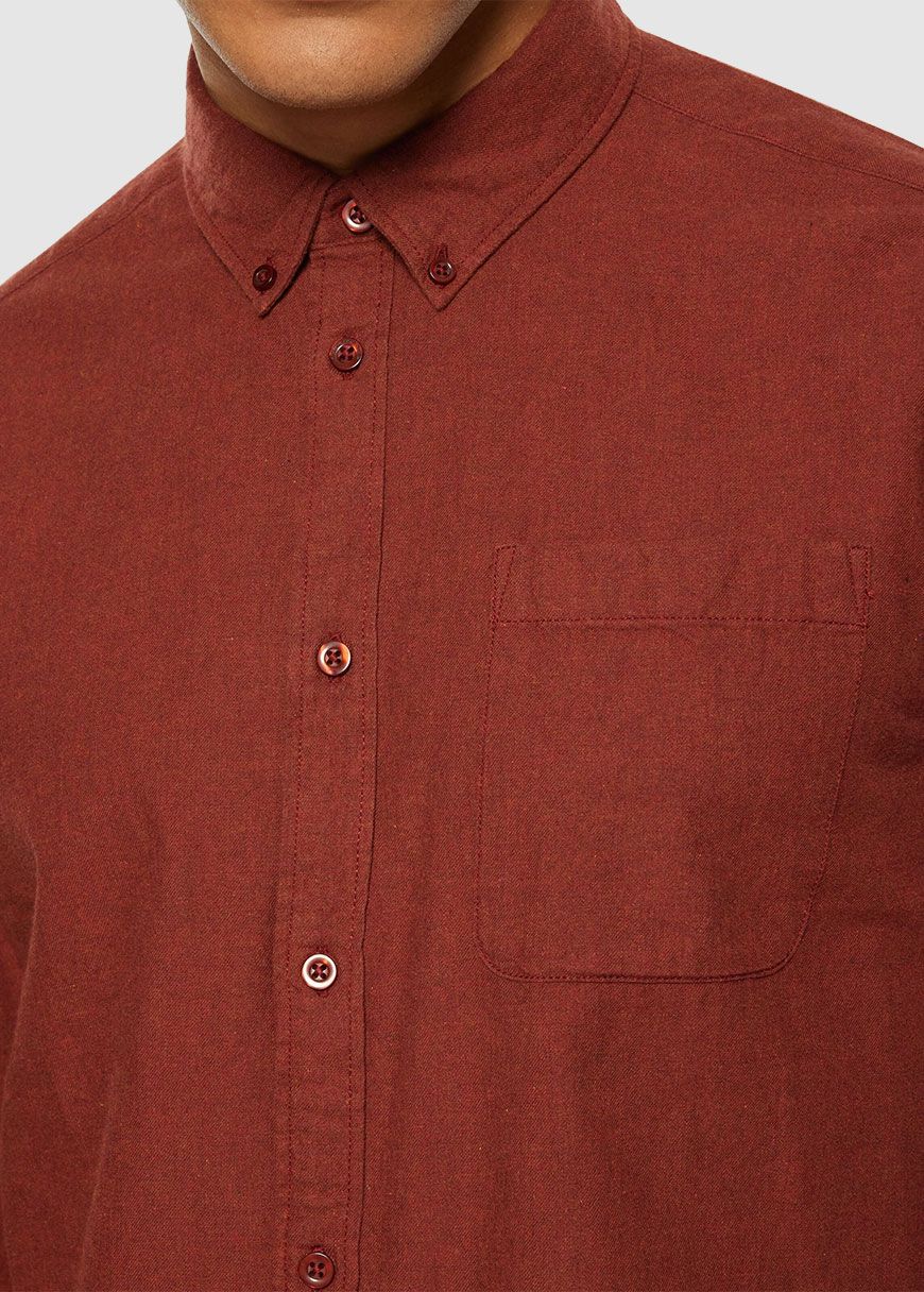 Regular Fit Melangé Flannel Shirt Regular Fit Melangé Flannel Shirt