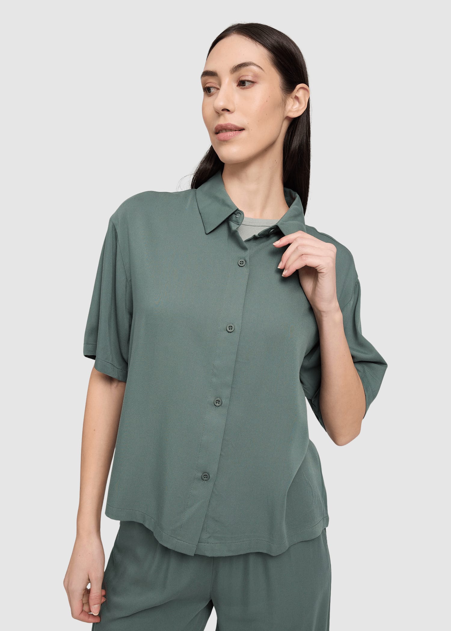 Short Sleeve Viscose Shirt Bottle