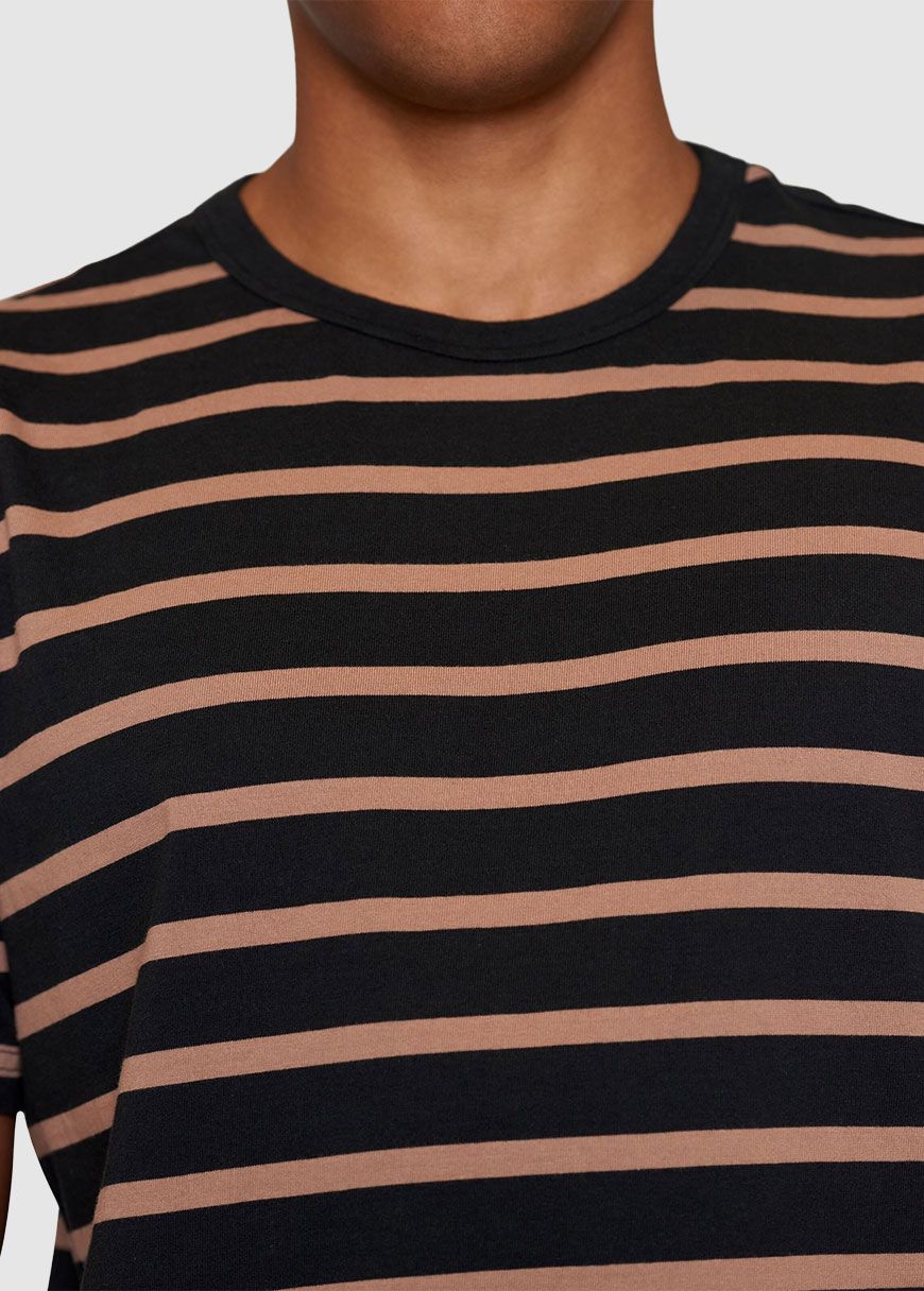 Regular Short Sleeve Cotton Striped O-Neck T-Shirt Regular Short Sleeve Cotton Striped O-Neck T-Shirt