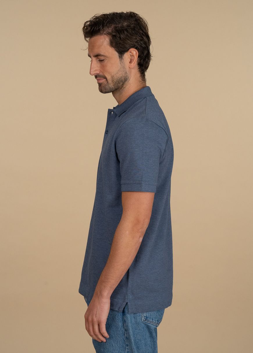 Classic Poloshirt Man Dark Heather Blue