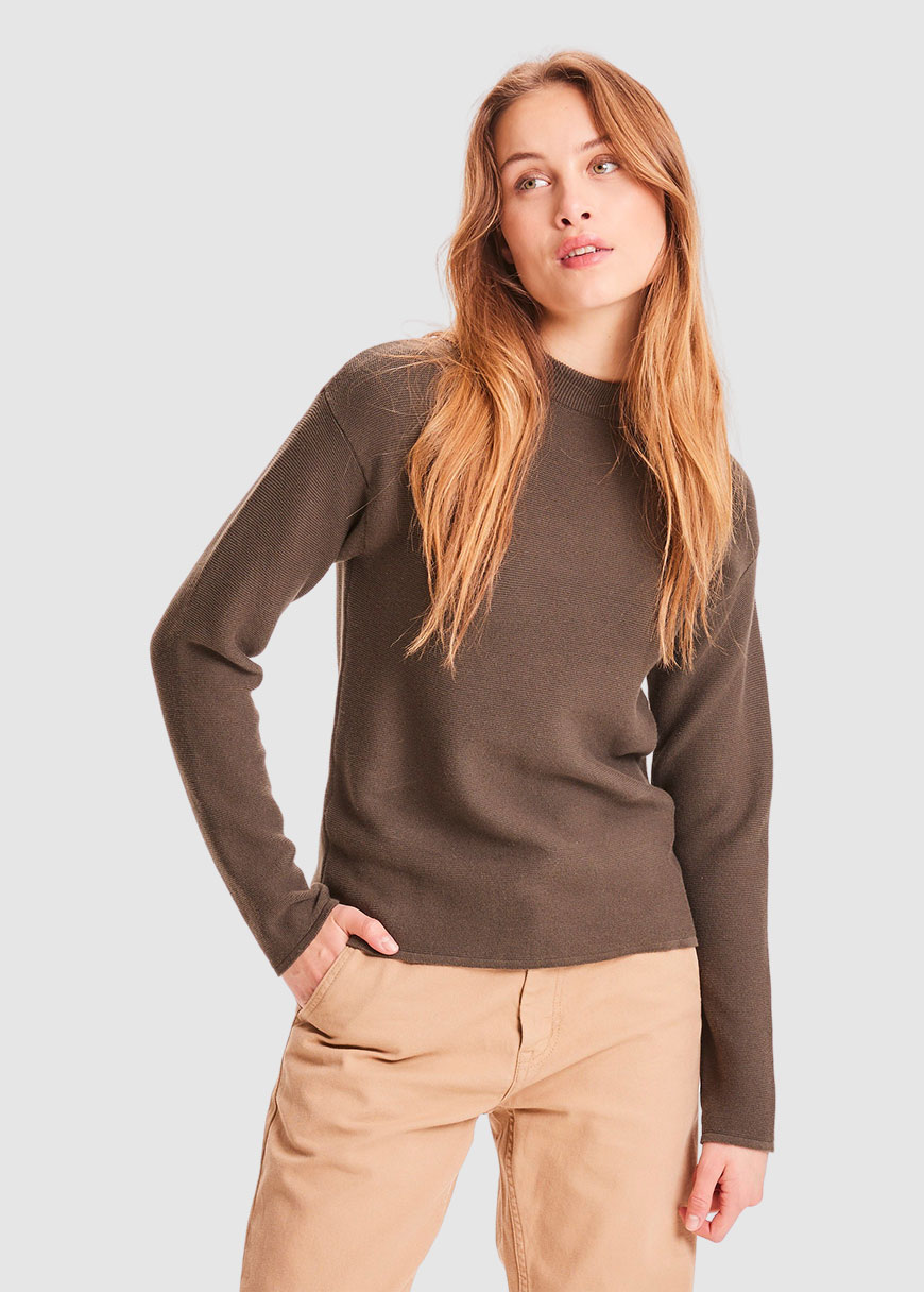 Myrthe Basic Cotton Mock Neck