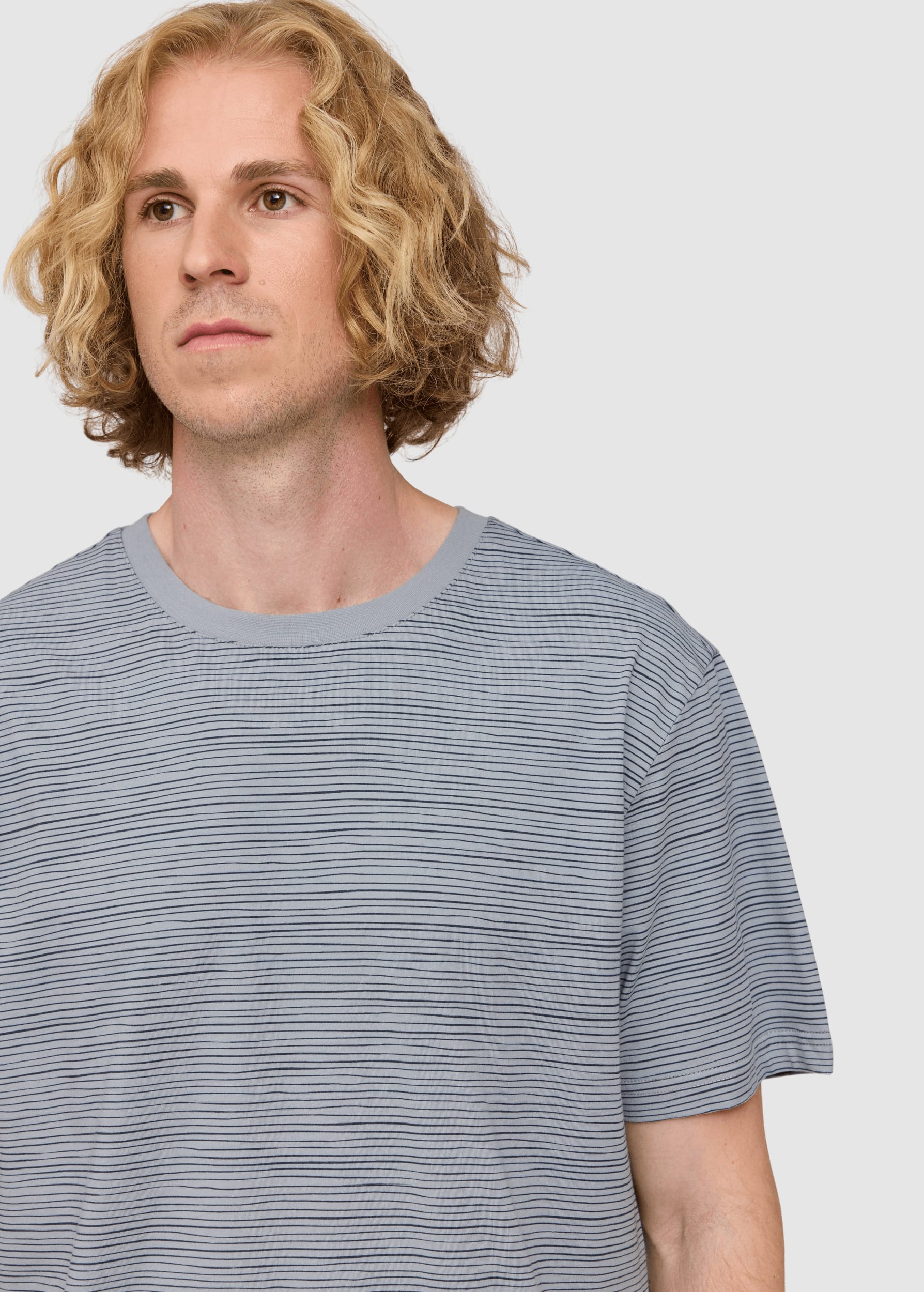 Wobbly Striped T-Shirt Ice Blue/blue Night Wobbly Striped T-Shirt Ice Blue/blue Night