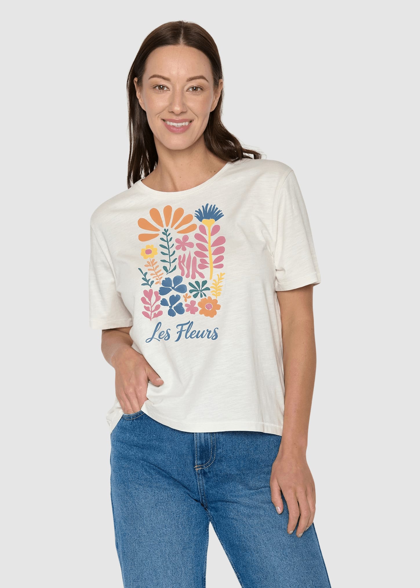 Les Fleurs Nova T-Shirt Moonstone Les Fleurs Nova T-Shirt Moonstone