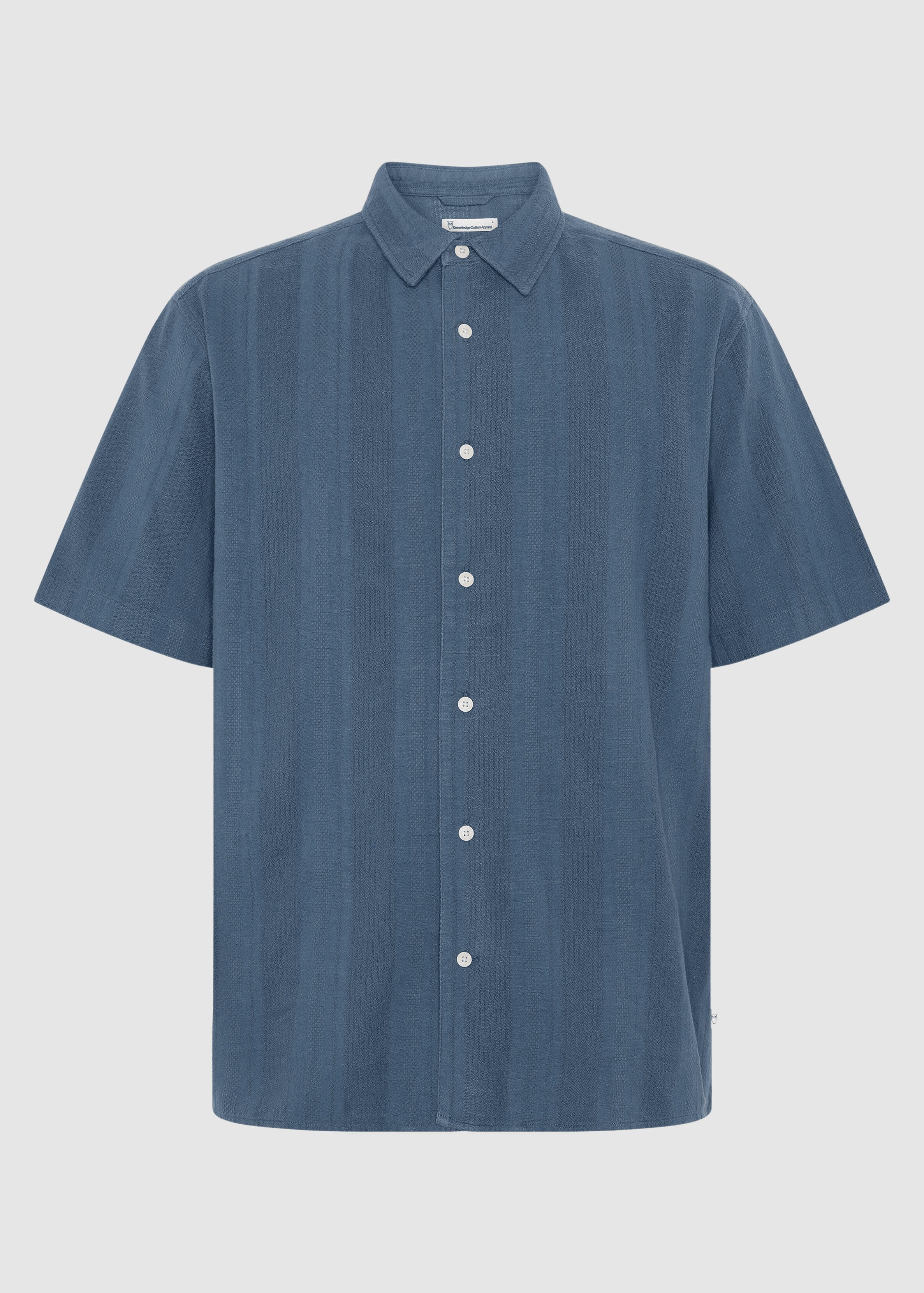 Relaxed Structure Short Sleeve Shirt Vintage Indigo
