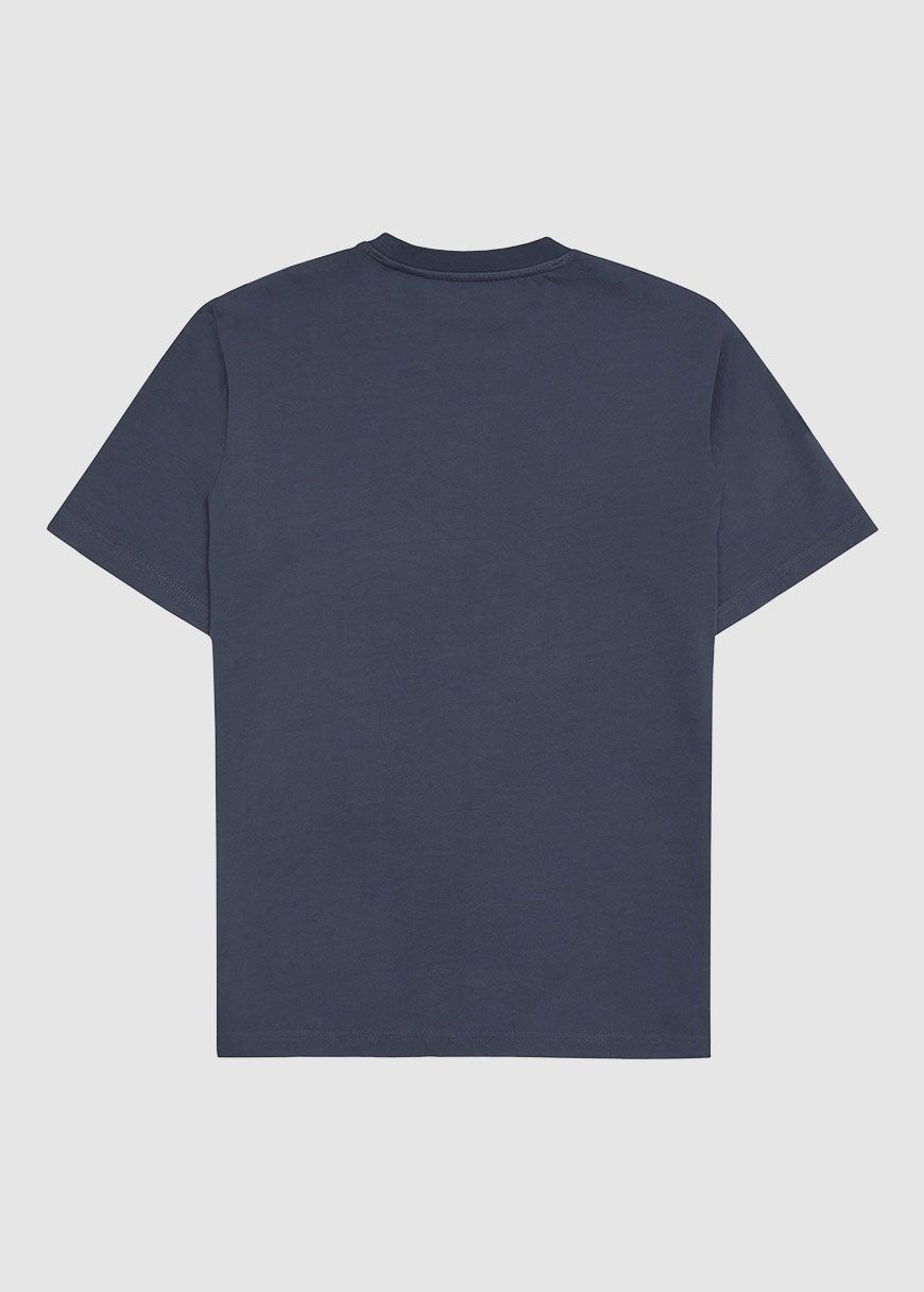 knowledge_cotton_apparel_regular_drop_shoulder_short_sleeve_printed_t_shirt_SS_25_KCA_4010002_1226_Vintage_Indigo_2_4584505559 Regular Drop-Shoulder Short Sleeve Printed T-Shirt