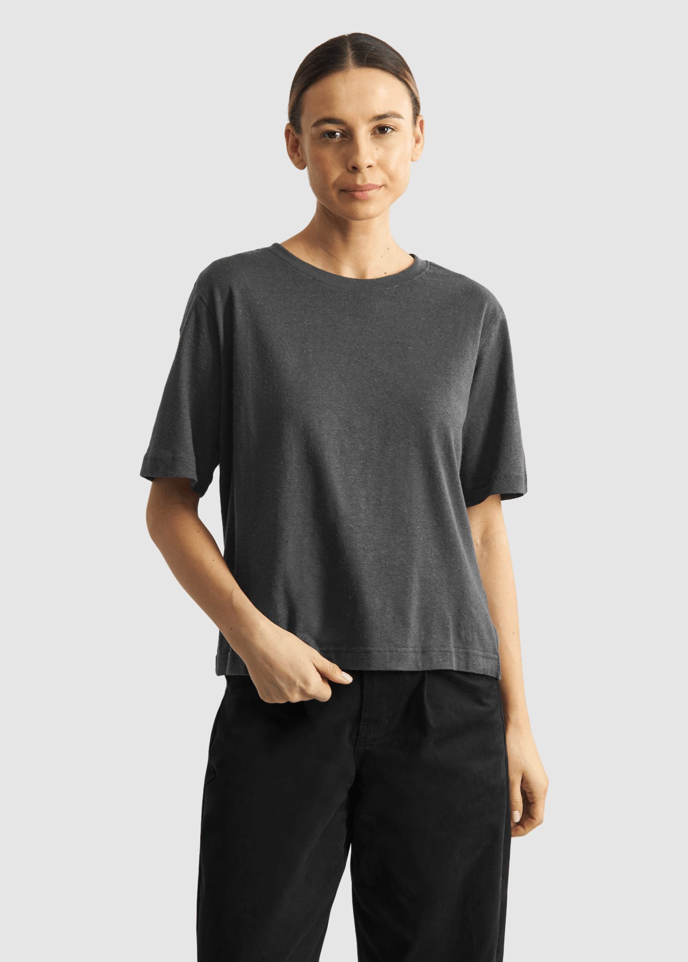 T-Shirt Vadstena Hemp Charcoal Forged Iron T-Shirt Vadstena Hemp Charcoal Forged Iron