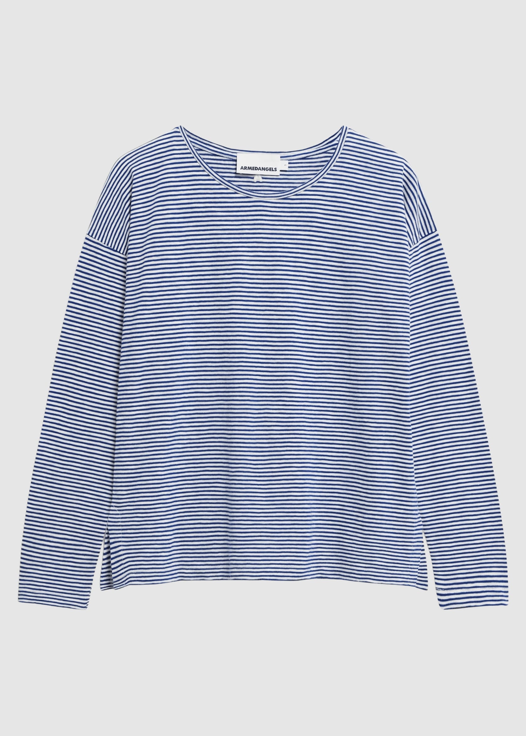 Xianaa Stripe Longsleeve Oatmilk-Dynamo Blue Xianaa Stripe Longsleeve Oatmilk-Dynamo Blue