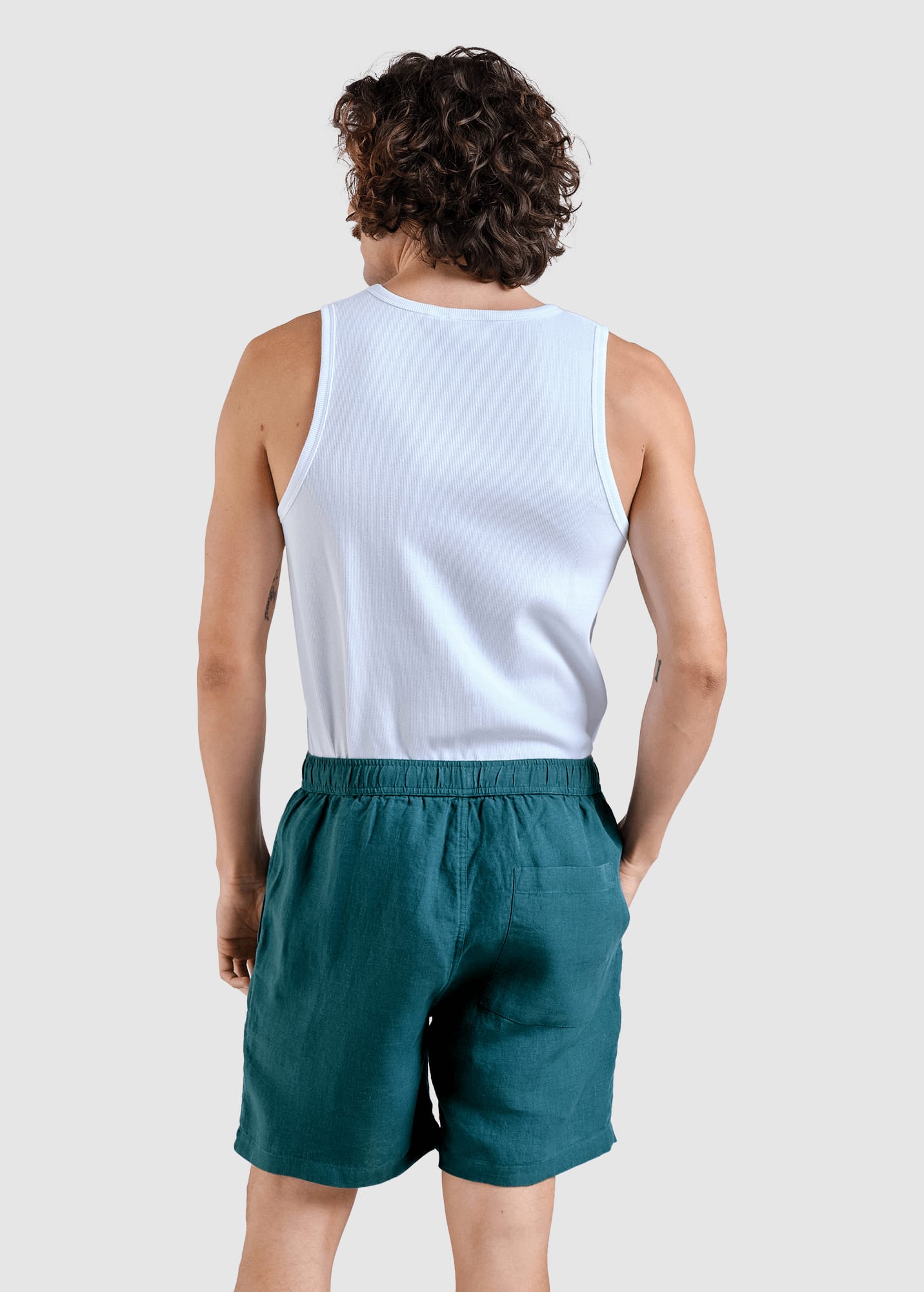 Shorts Sibbarp Linen Mediterranea Green