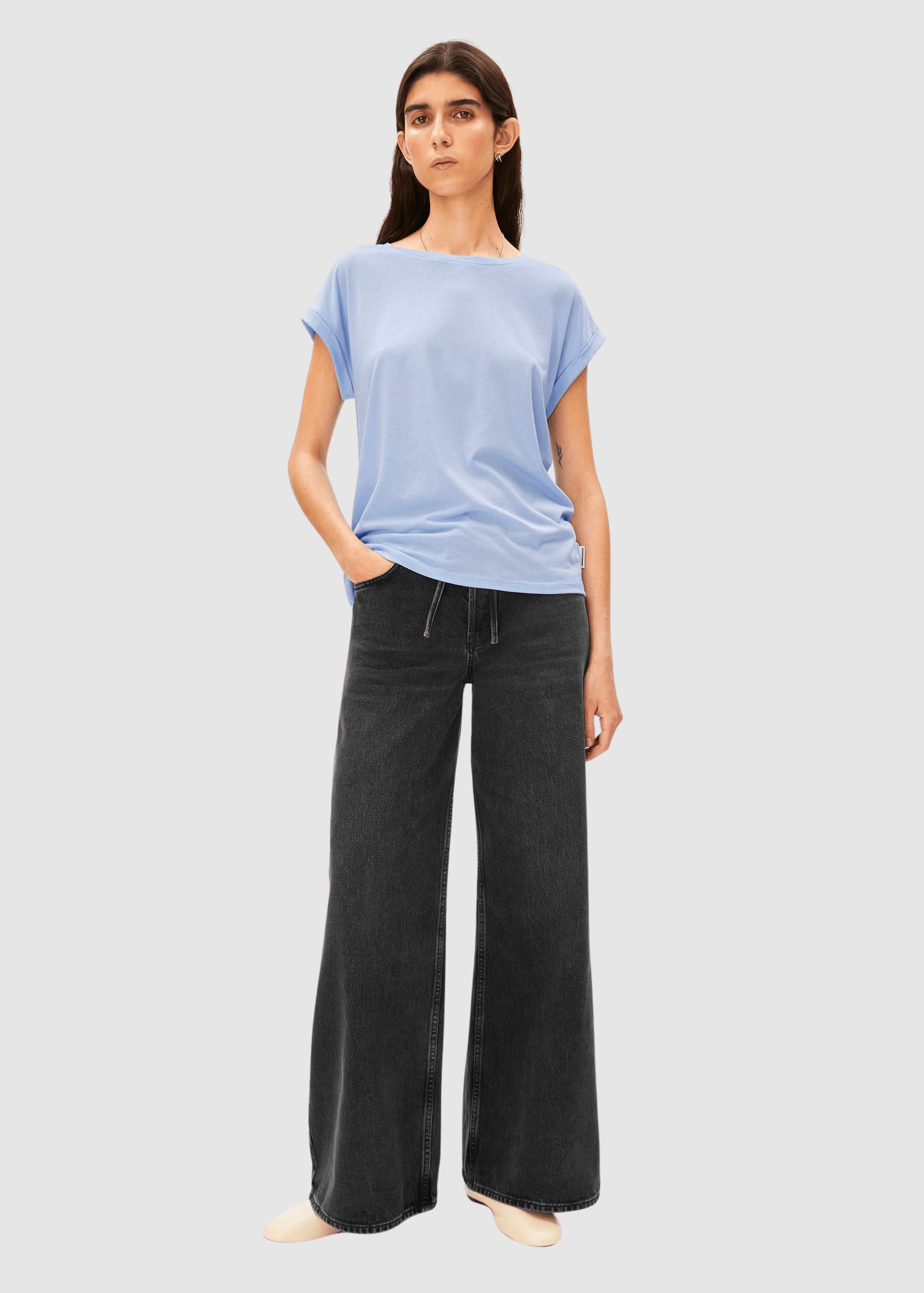 Jilaana T-Shirt Soft Blue