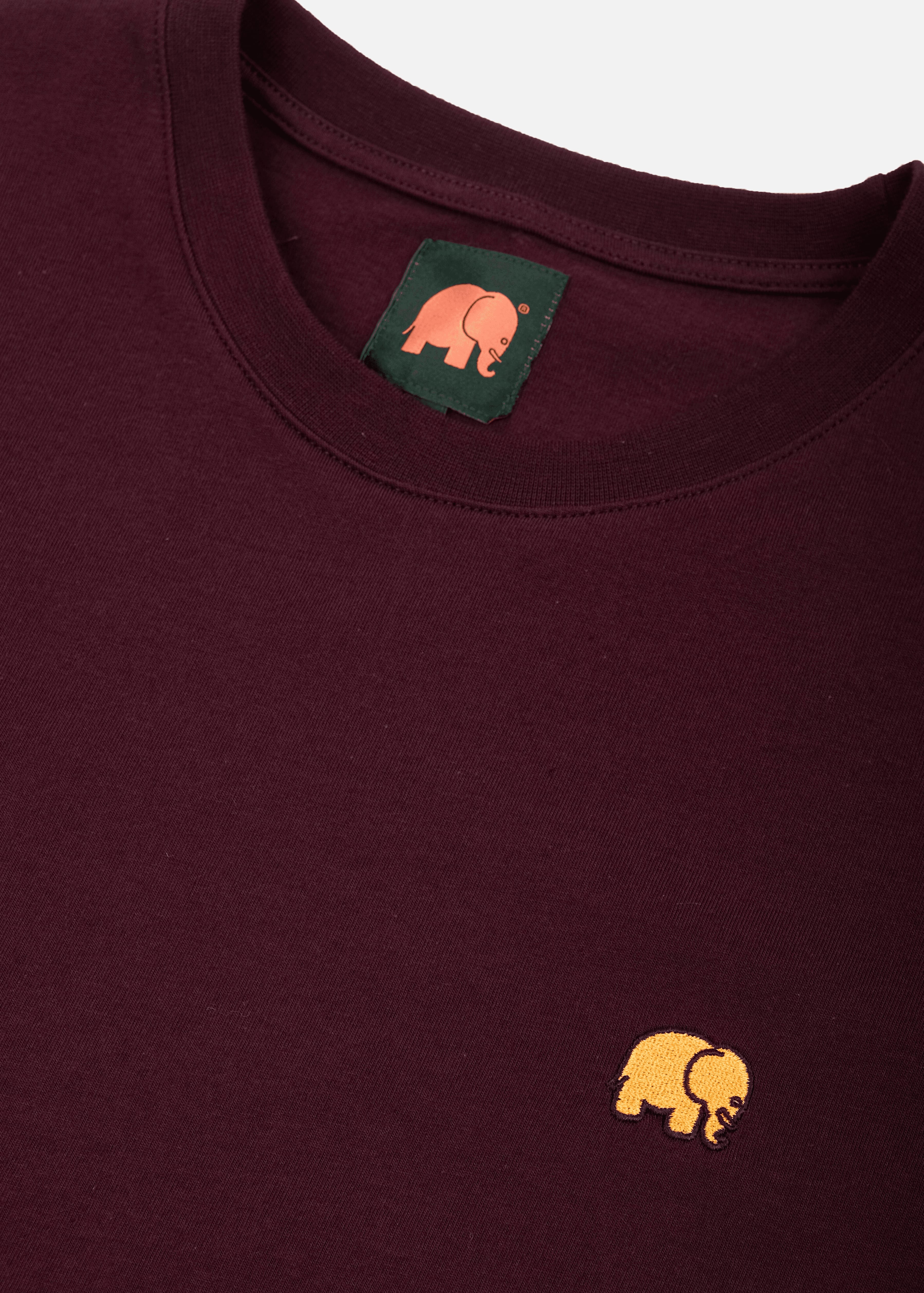 Organic Essential T-Shirt Wine Red