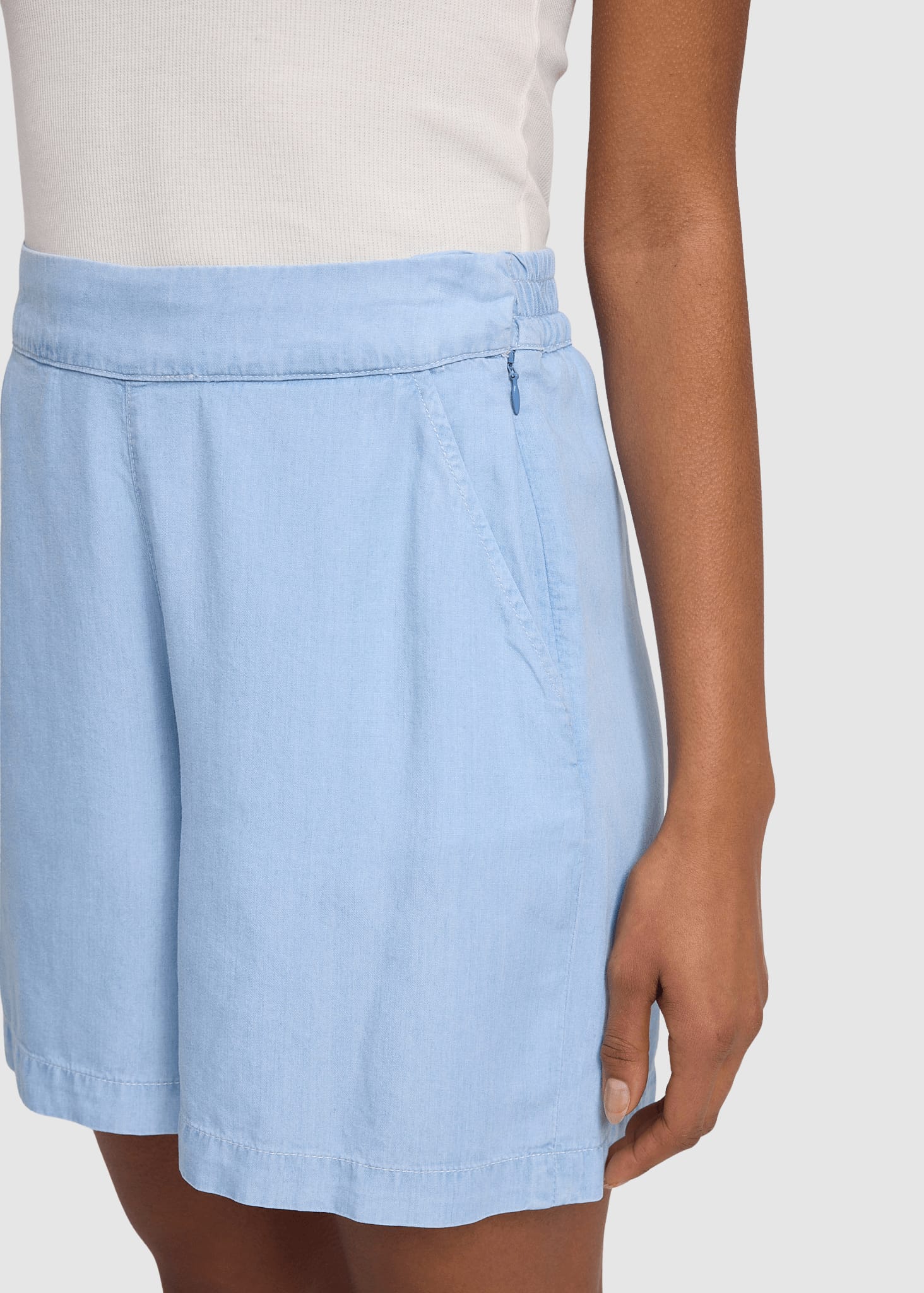 Tencel Shorts Light Blue Wash Tencel Shorts Light Blue Wash