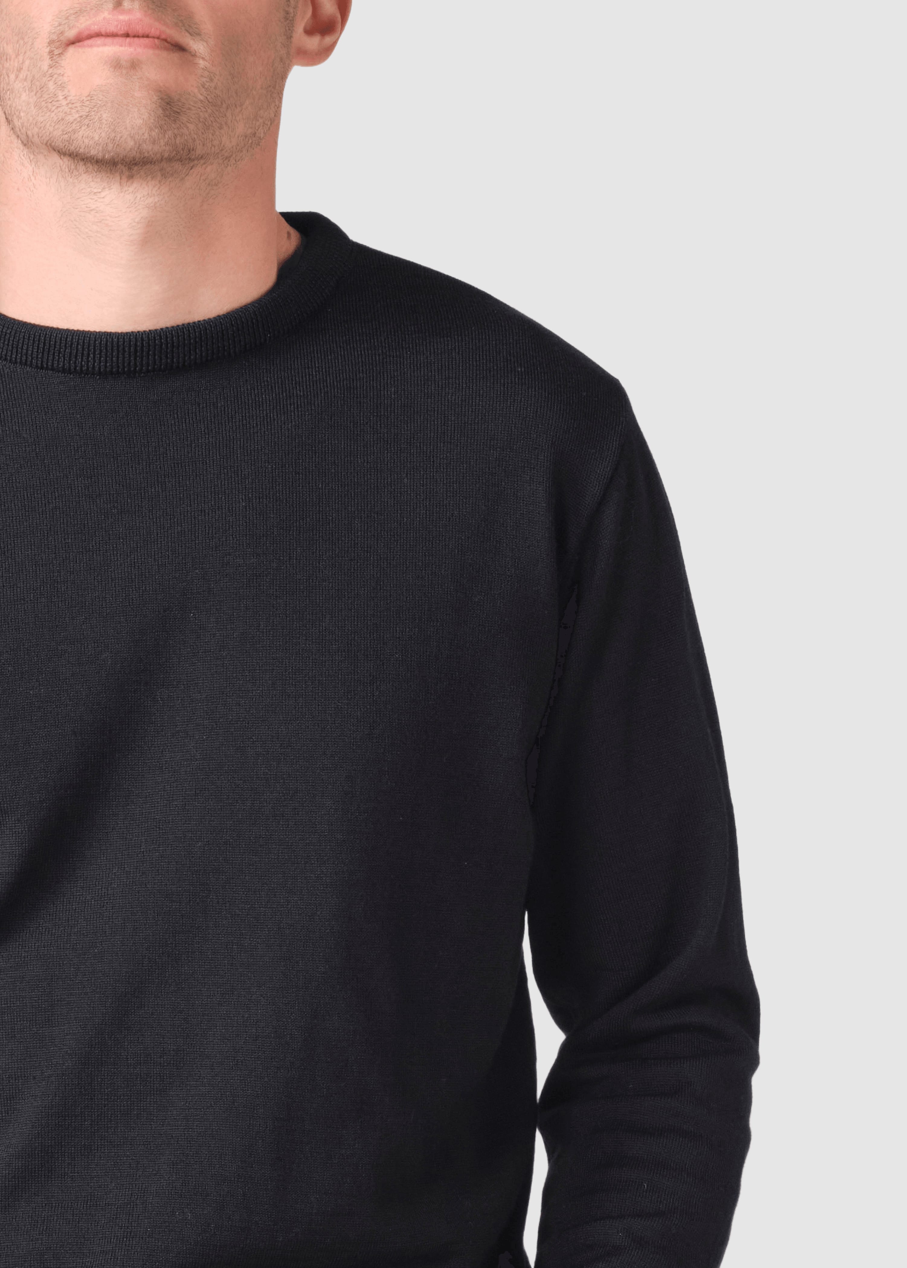 Mens Basic Merino Knit Black