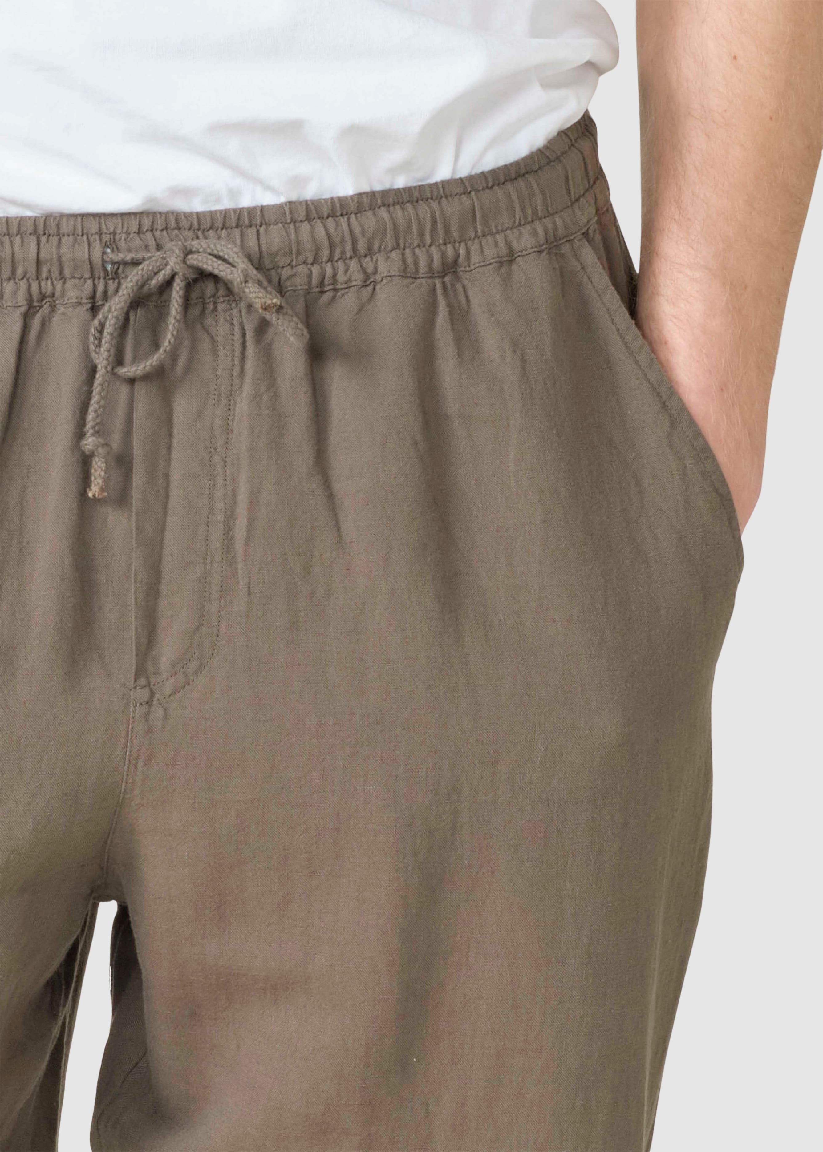 Jens Linen Pants Ocs Taupe